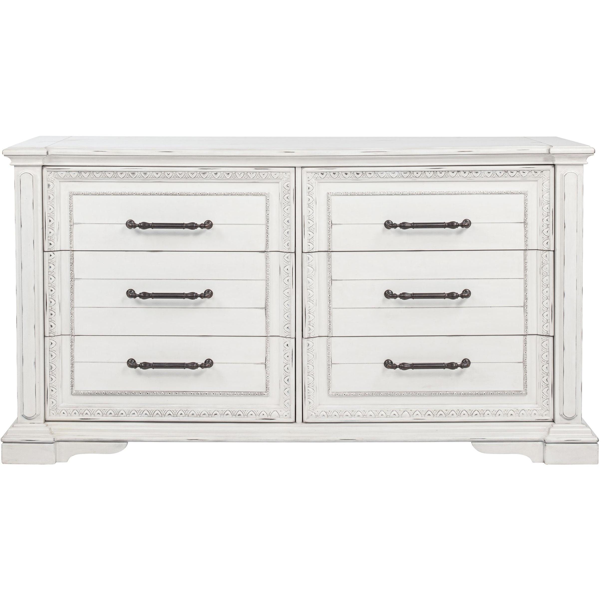  Coaster Furniture McKinney 215873 6-drawer Bedroom Dresser Cabinet - Vintage White IMAGE 3