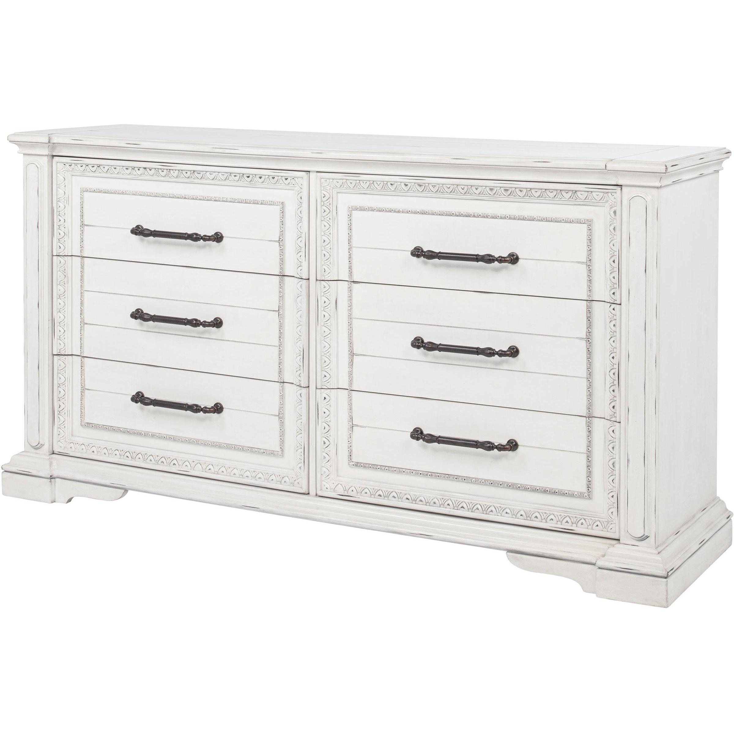  Coaster Furniture McKinney 215873 6-drawer Bedroom Dresser Cabinet - Vintage White IMAGE 4