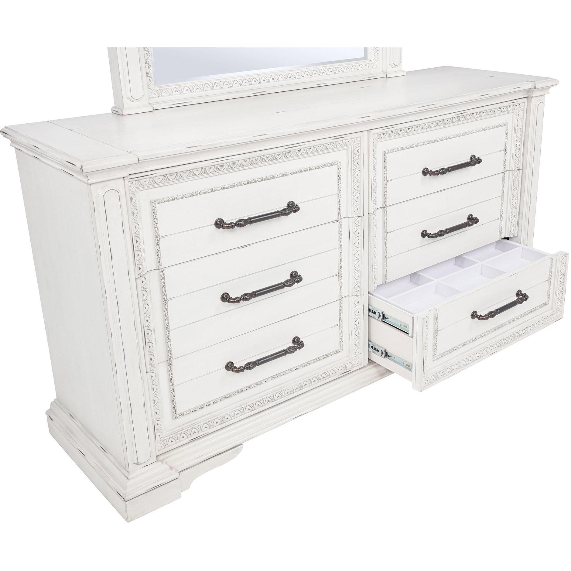  Coaster Furniture McKinney 215873M 6-drawer Bedroom Dresser with Mirror - Vintage White IMAGE 12