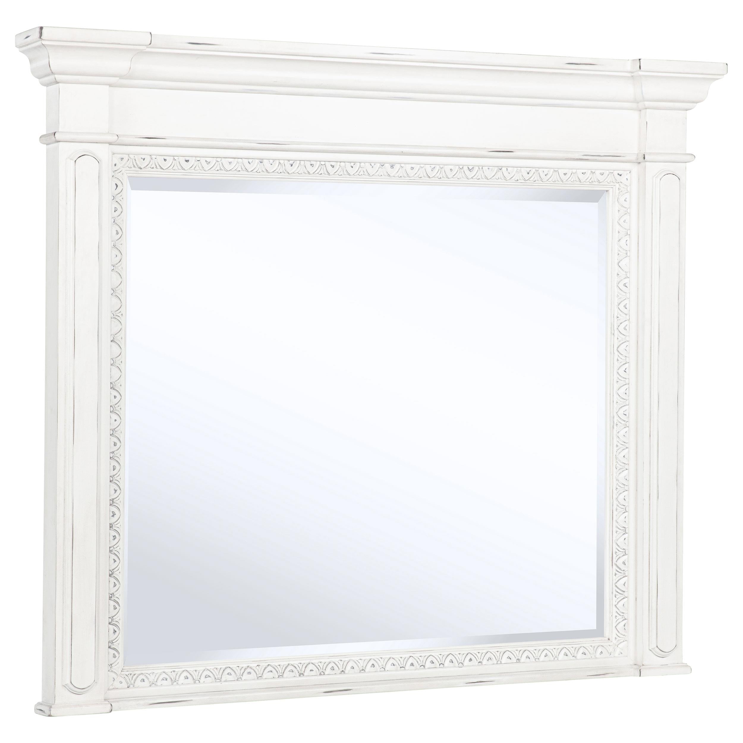  Coaster Furniture McKinney 215874 Dresser Mirror - Vintage White IMAGE 1
