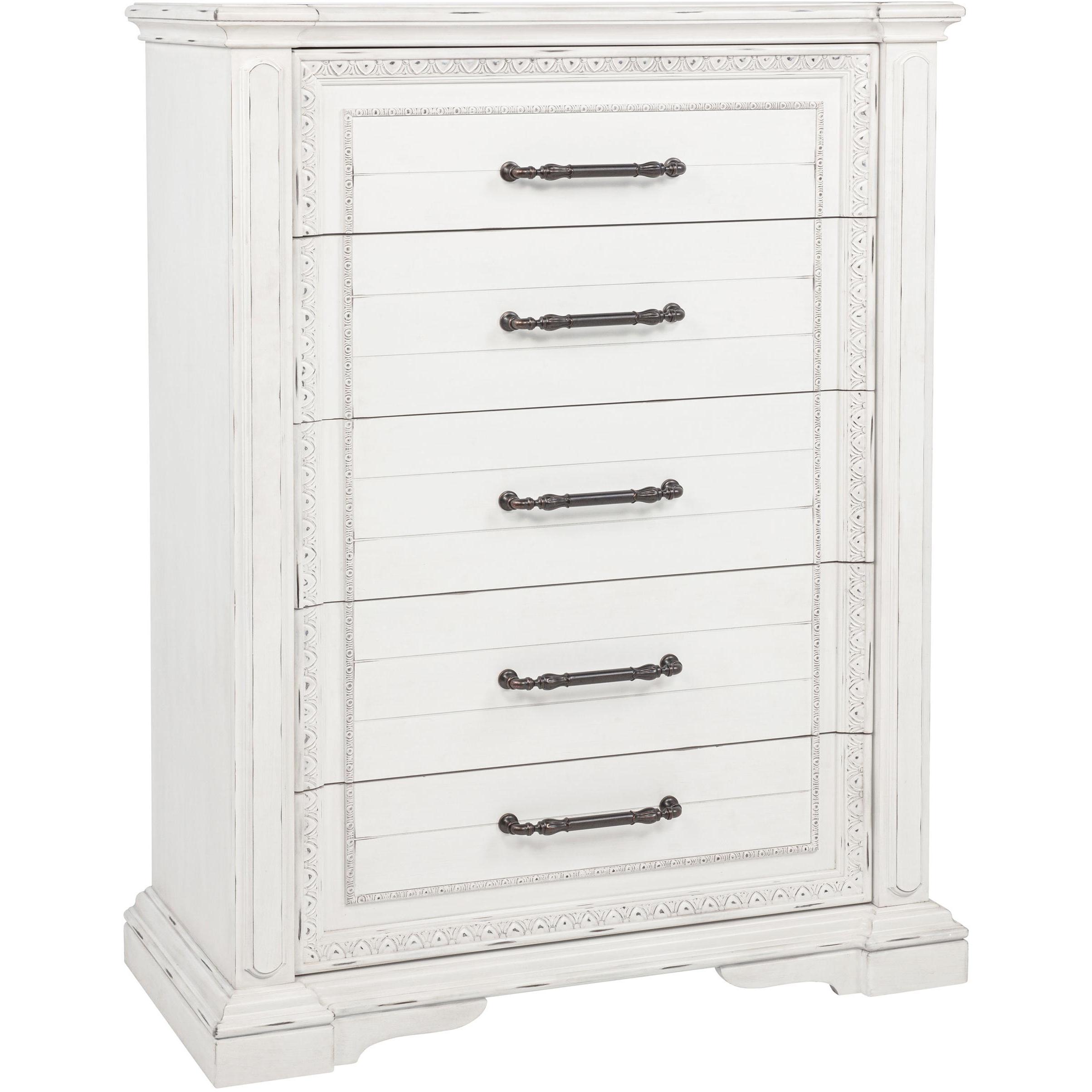  Coaster Furniture McKinney 215875 5-drawer Bedroom Chest - Vintage White IMAGE 1
