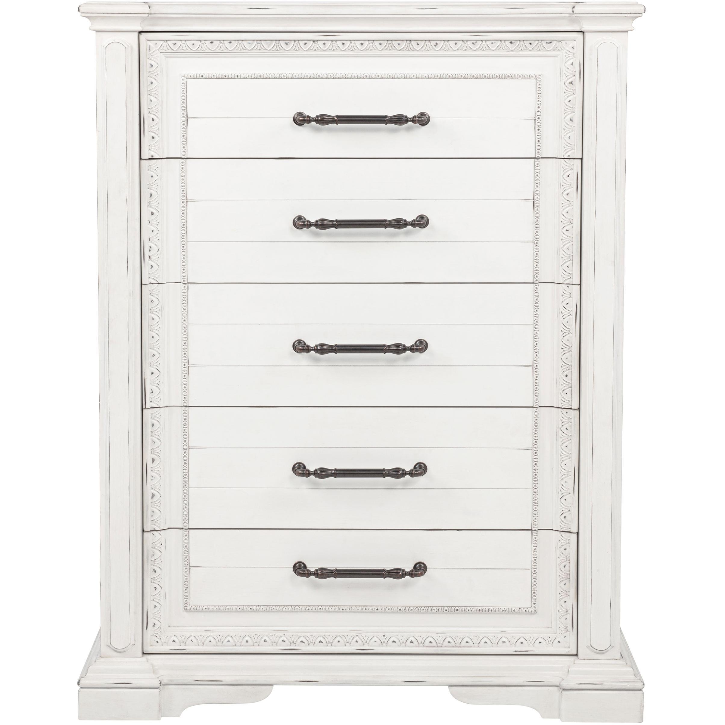  Coaster Furniture McKinney 215875 5-drawer Bedroom Chest - Vintage White IMAGE 3