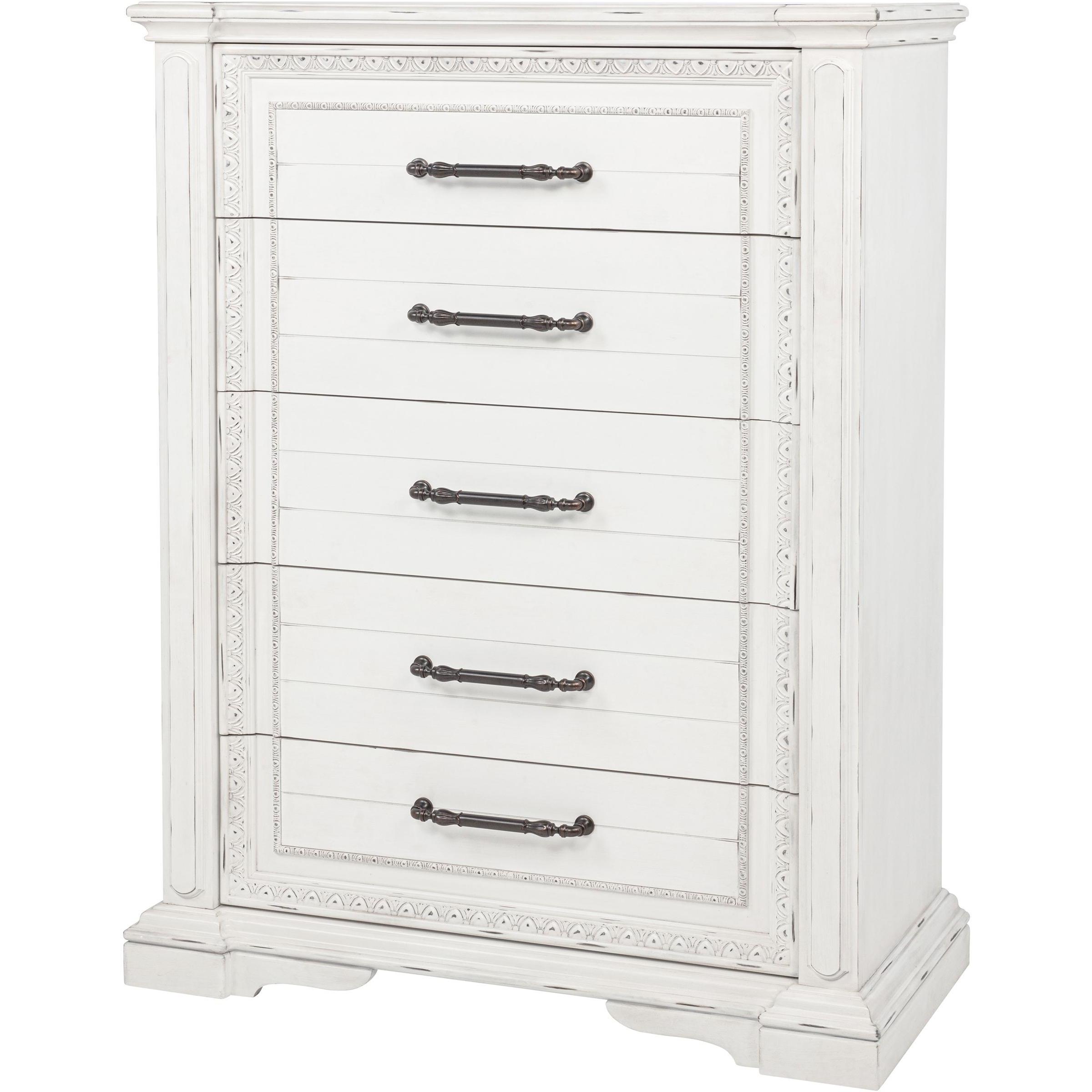  Coaster Furniture McKinney 215875 5-drawer Bedroom Chest - Vintage White IMAGE 4