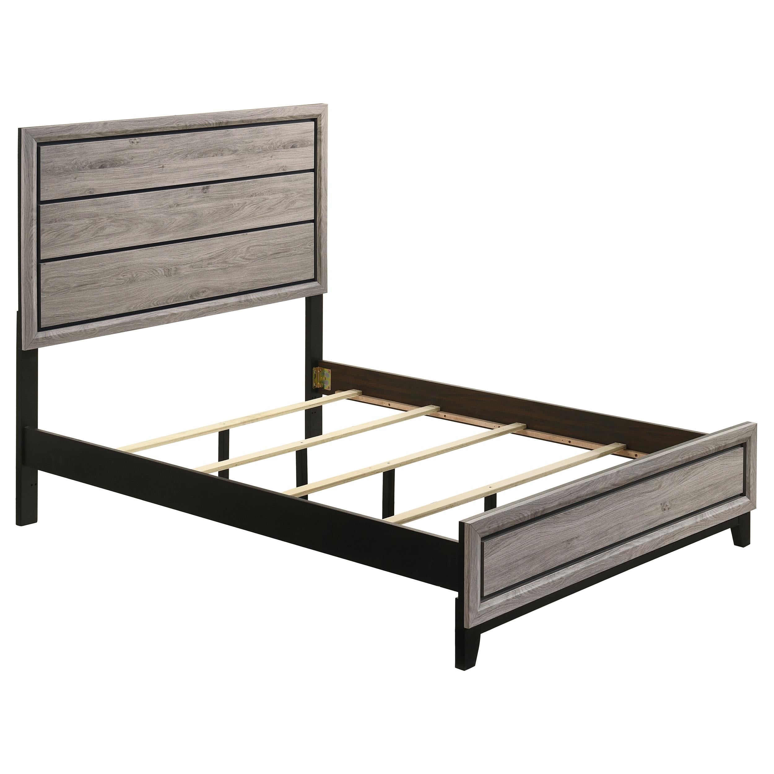  Coaster Furniture Valen 215911F Wood Full Panel Bed - Light Taupe IMAGE 1