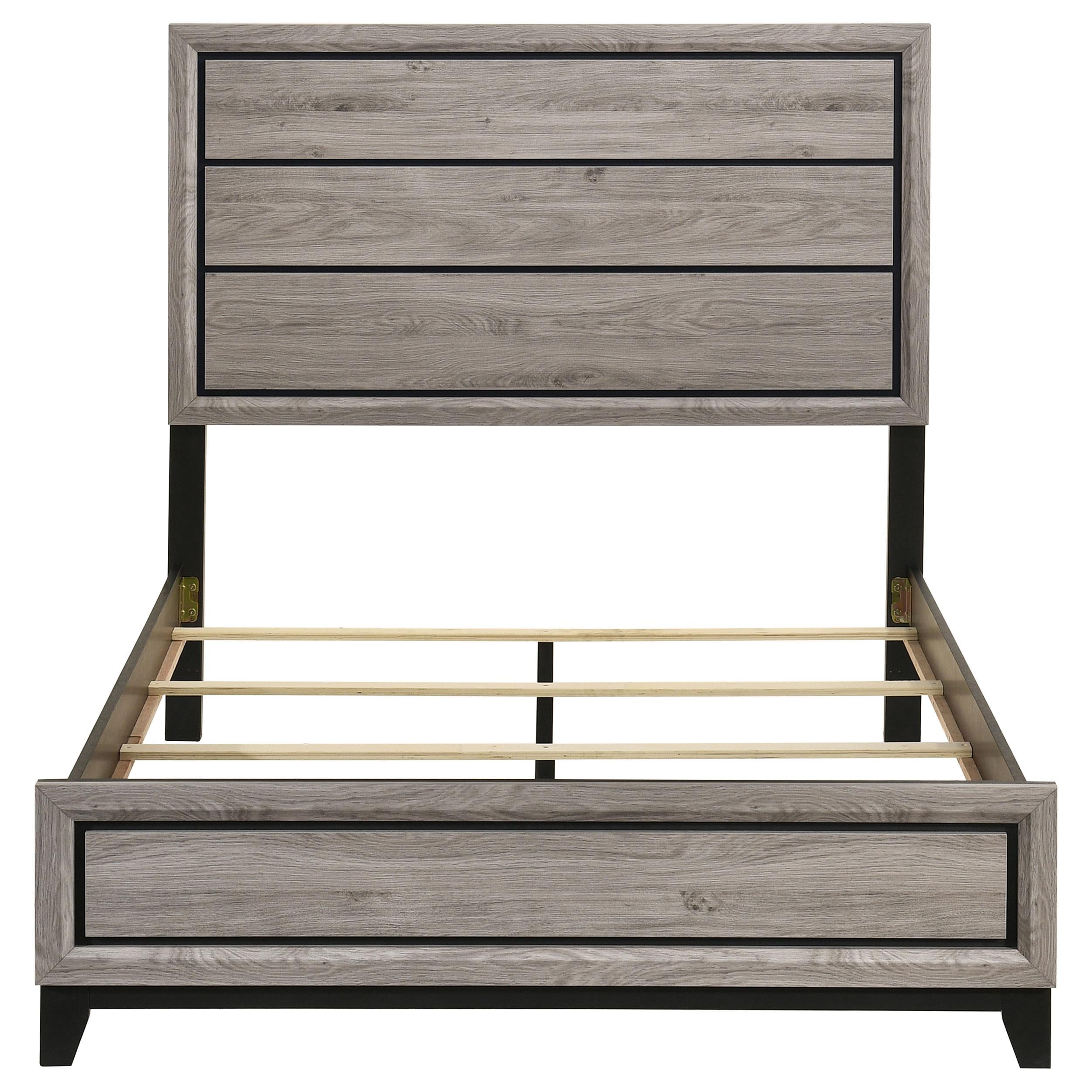  Coaster Furniture Valen 215911F Wood Full Panel Bed - Light Taupe IMAGE 2
