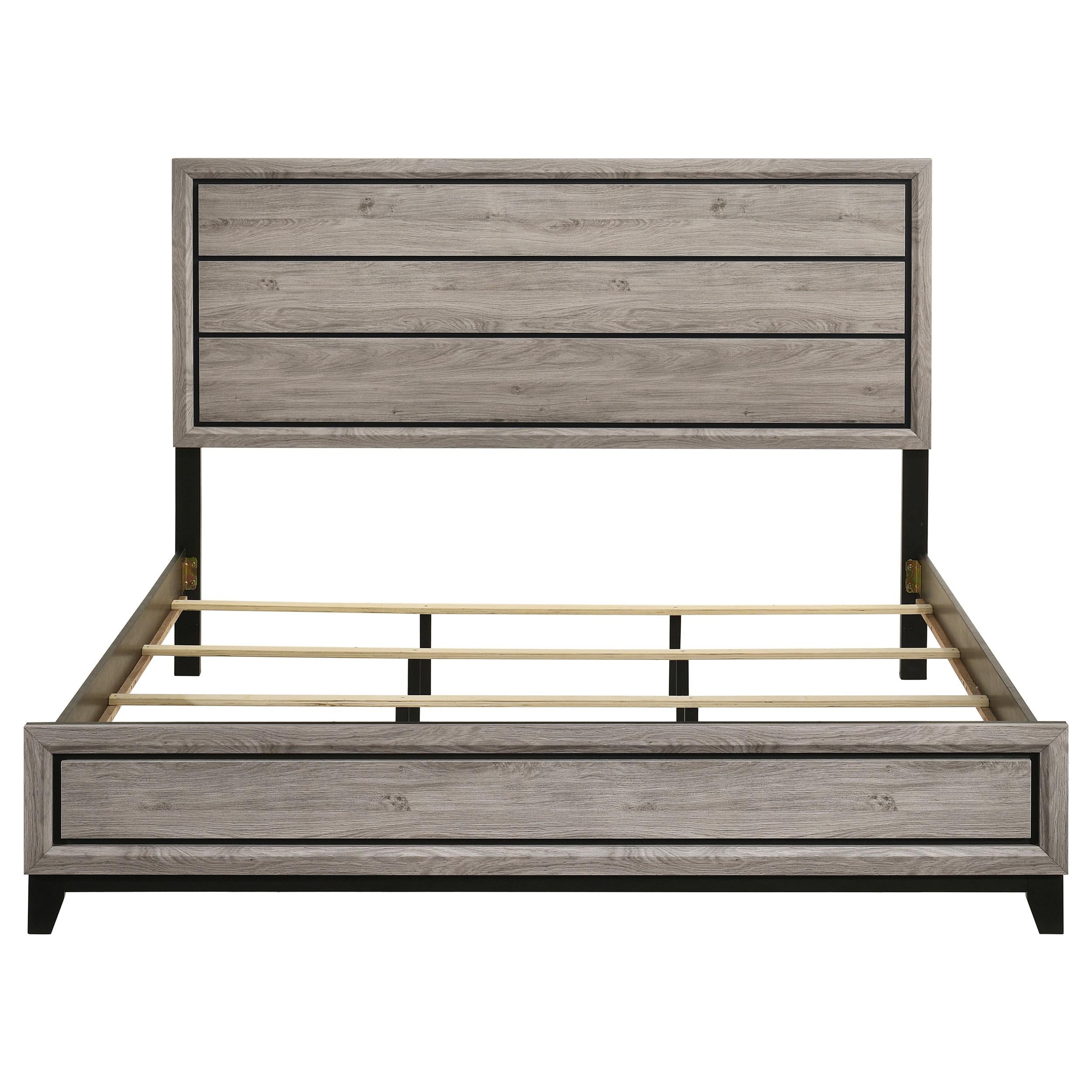  Coaster Furniture Valen 215911KE Wood Eastern King Panel Bed - Light Taupe IMAGE 2