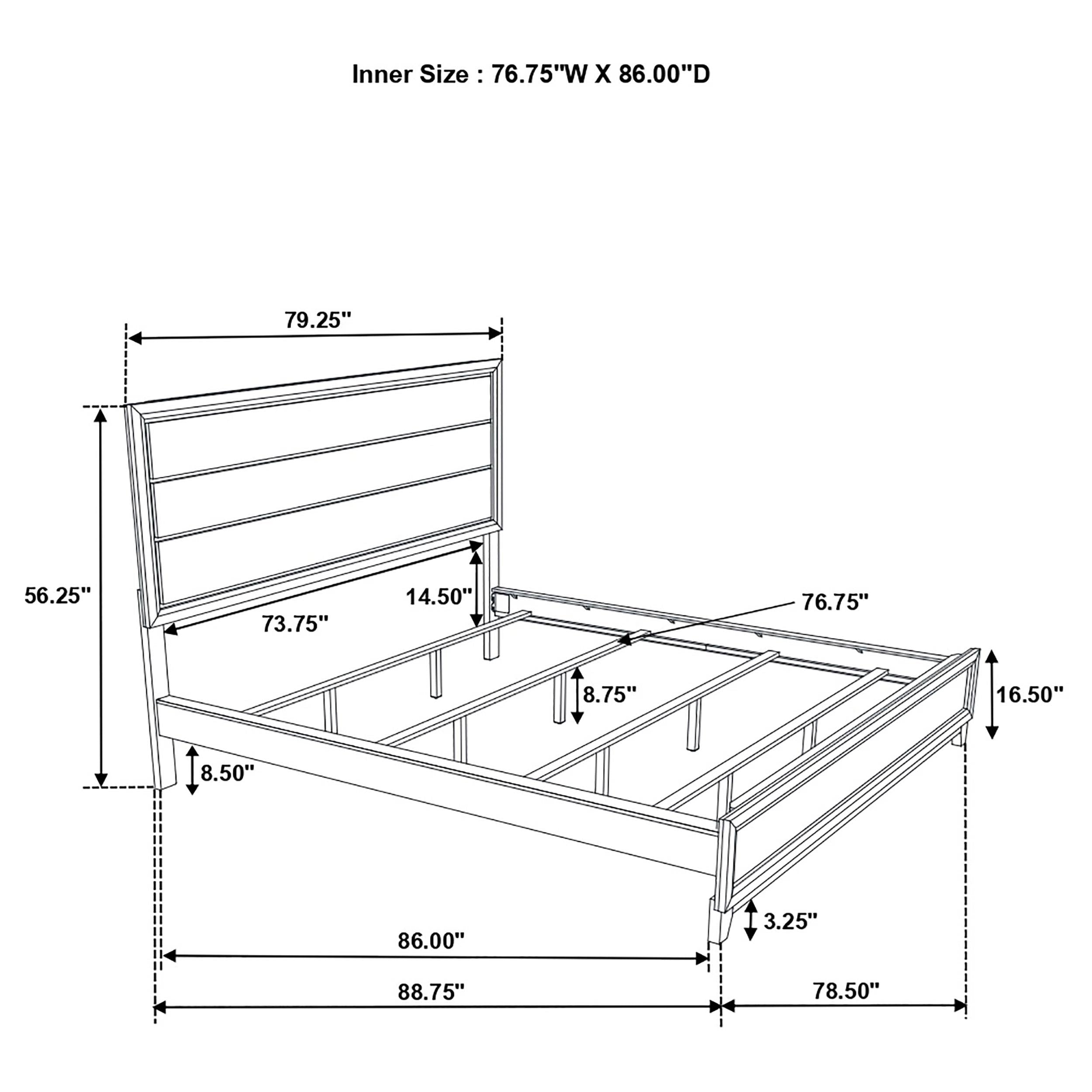  Coaster Furniture Valen 215911KW Wood California King Panel Bed - Light Taupe IMAGE 9