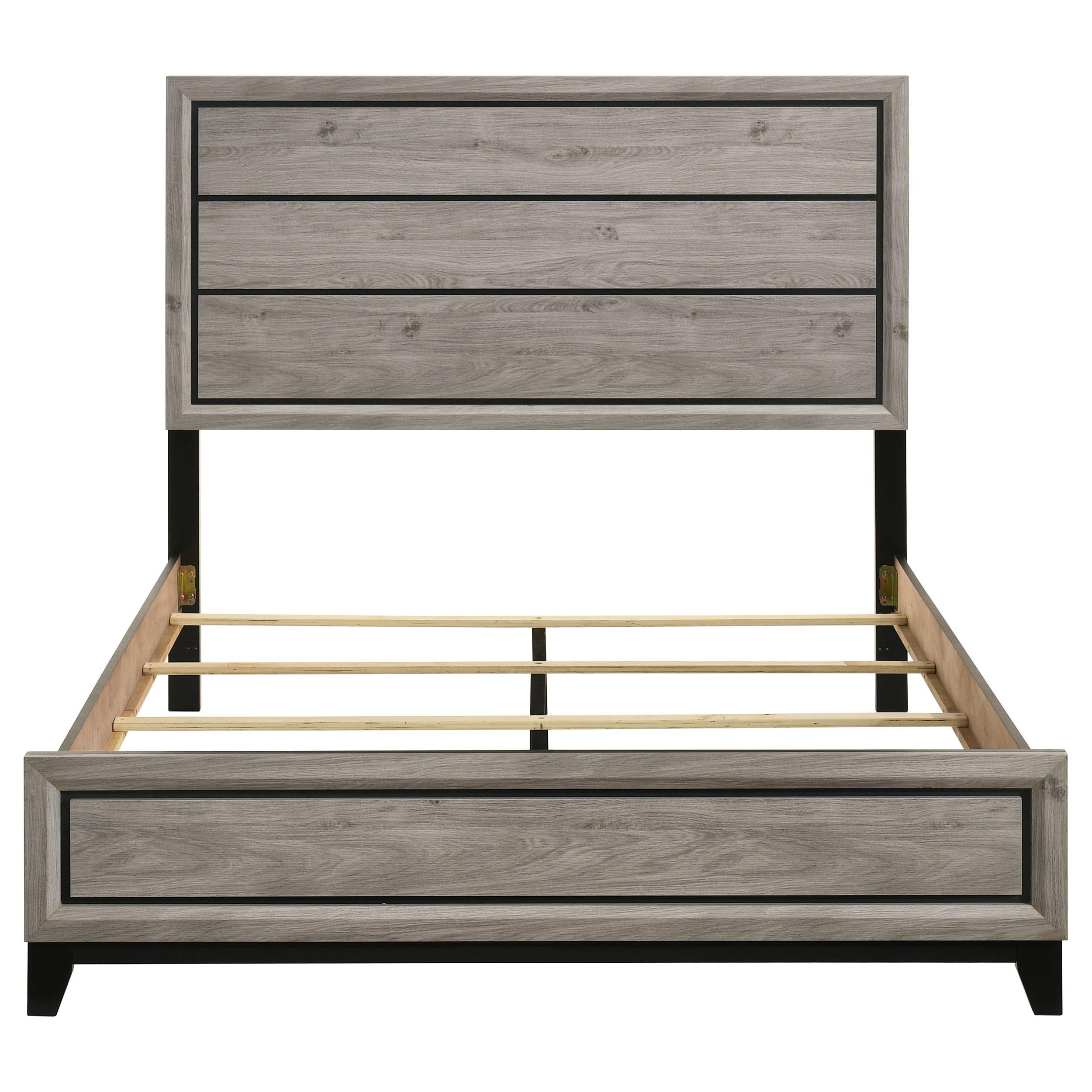  Coaster Furniture Valen 215911Q Wood Queen Panel Bed - Light Taupe IMAGE 2