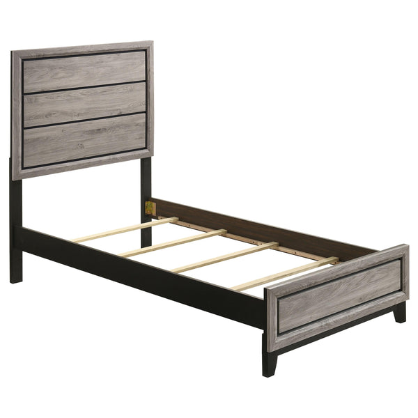 Coaster Furniture Valen 215911T Wood Twin Panel Bed - Light Taupe