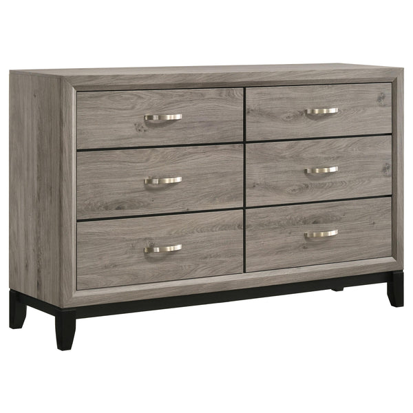 Coaster Furniture Valen 215913 6-drawer Bedroom Dresser Cabinet - Light Taupe