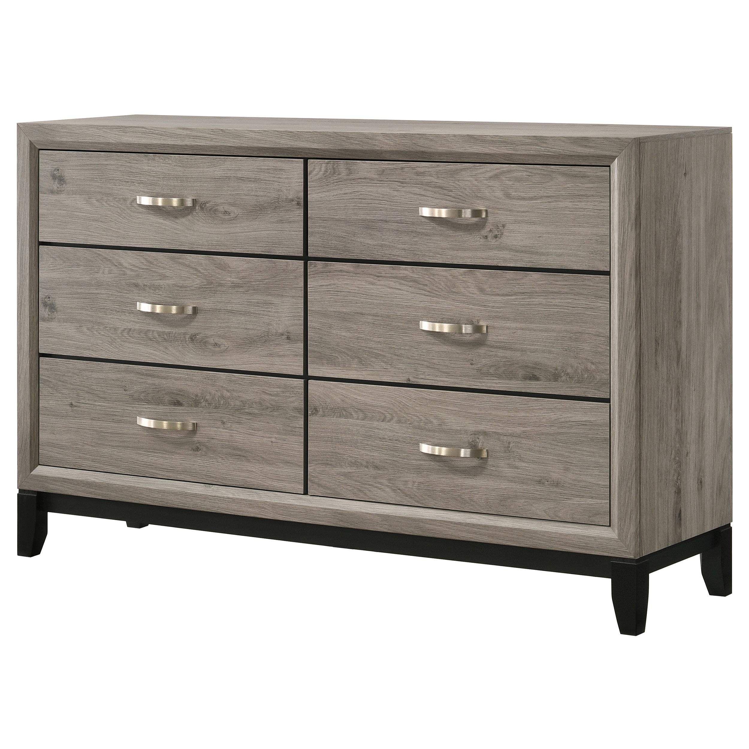  Coaster Furniture Valen 215913 6-drawer Bedroom Dresser Cabinet - Light Taupe IMAGE 10
