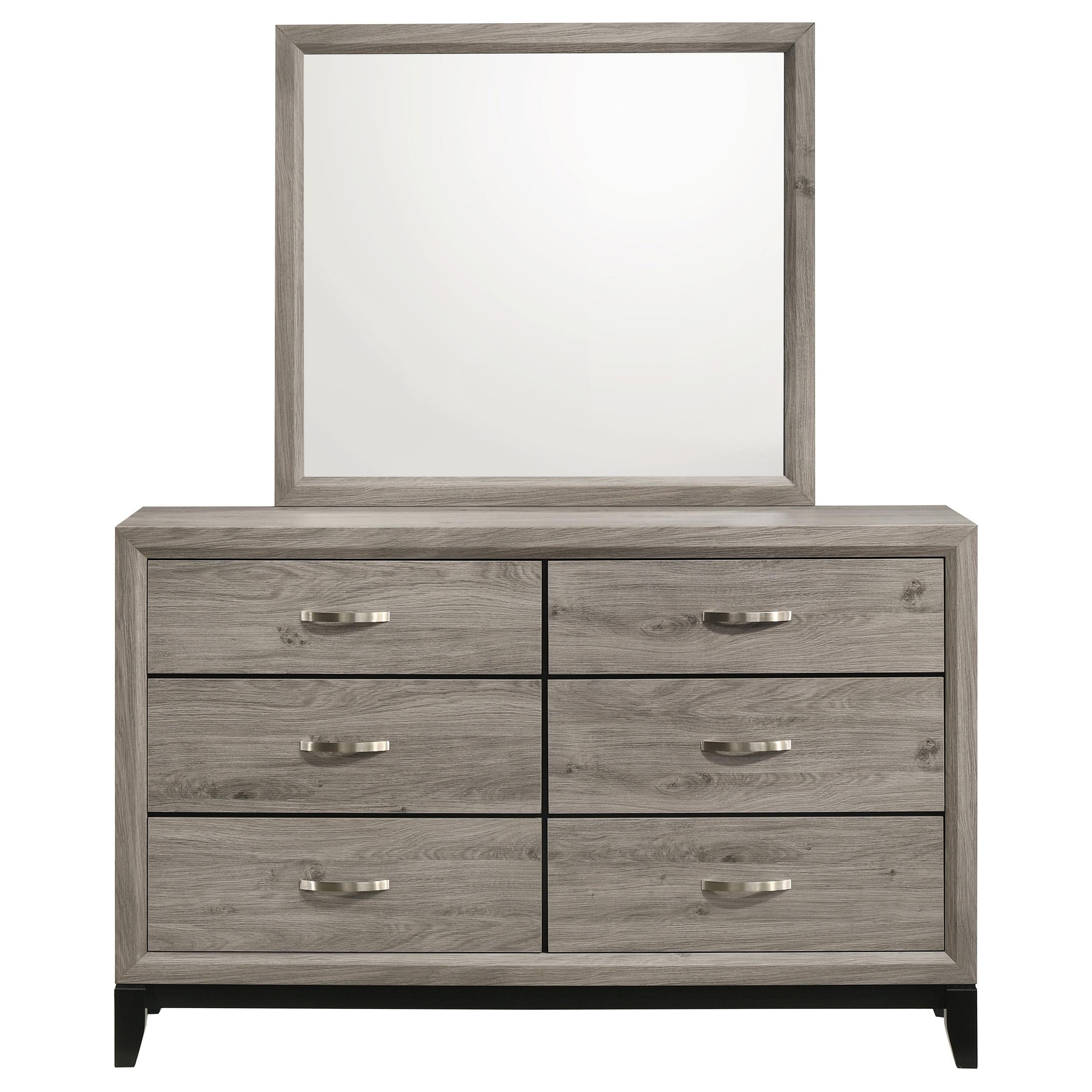  Coaster Furniture Valen 215913M 6-drawer Bedroom Dresser and Mirror - Light Taupe IMAGE 9