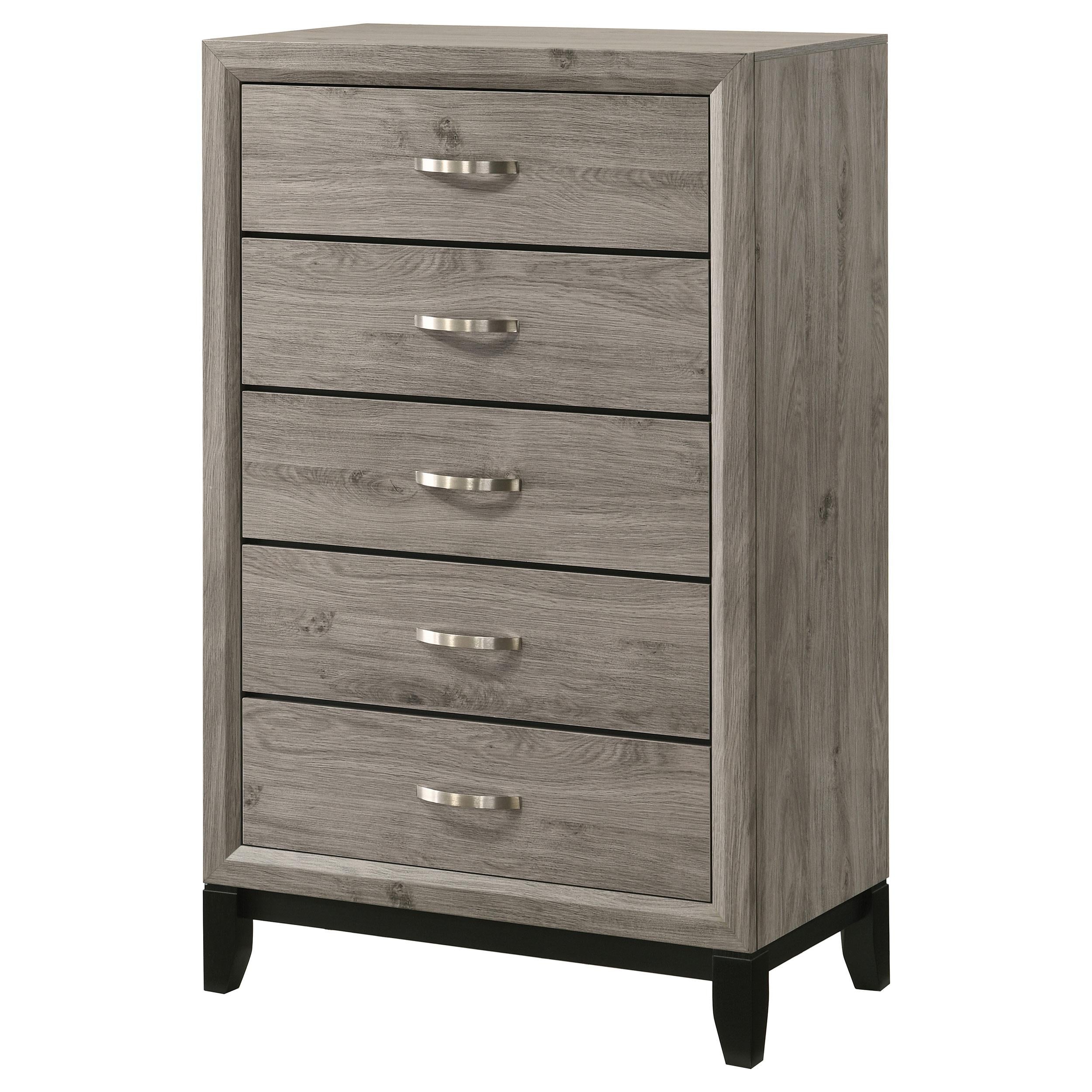  Coaster Furniture Valen 215915 5-drawer Bedroom Chest - Light Taupe IMAGE 11