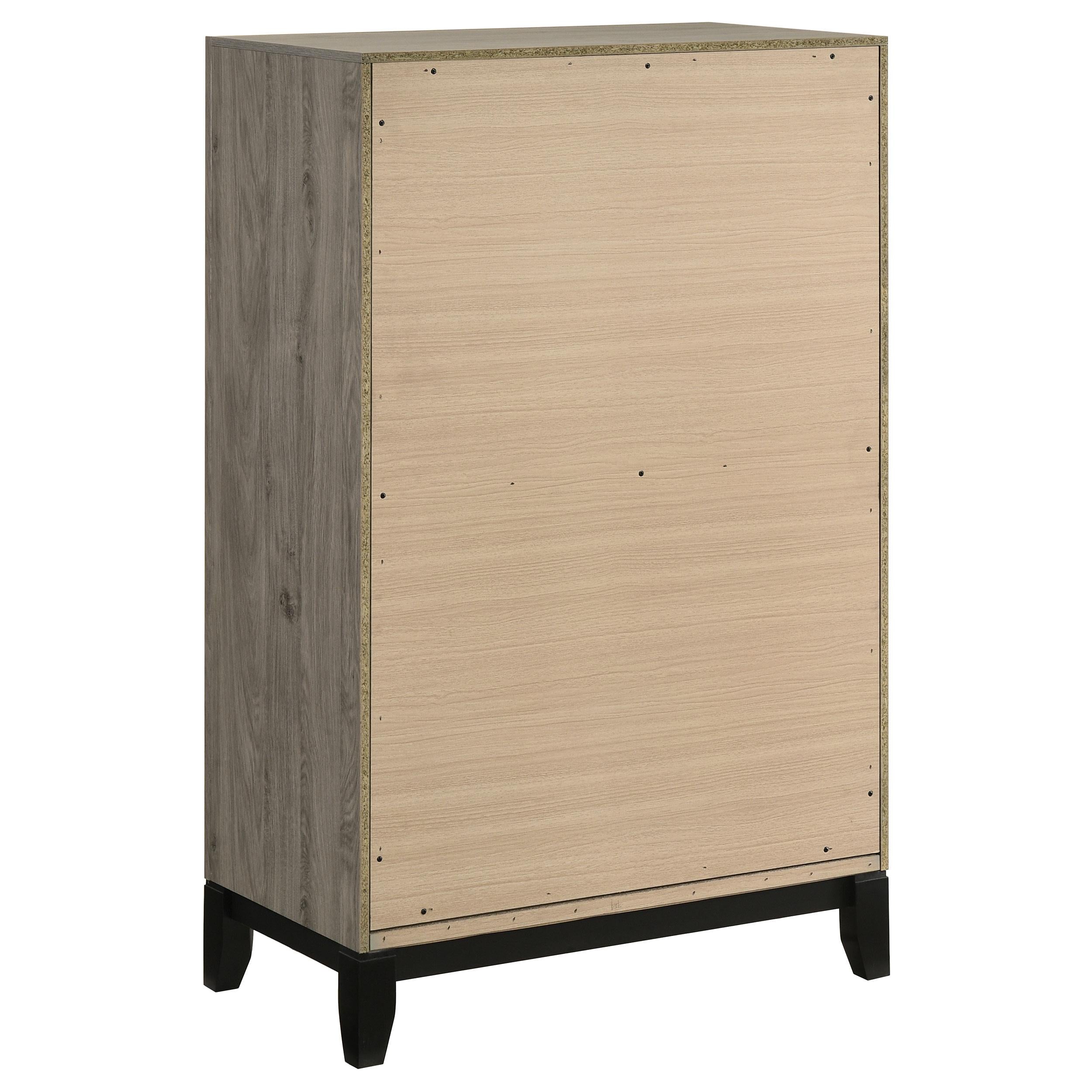  Coaster Furniture Valen 215915 5-drawer Bedroom Chest - Light Taupe IMAGE 4