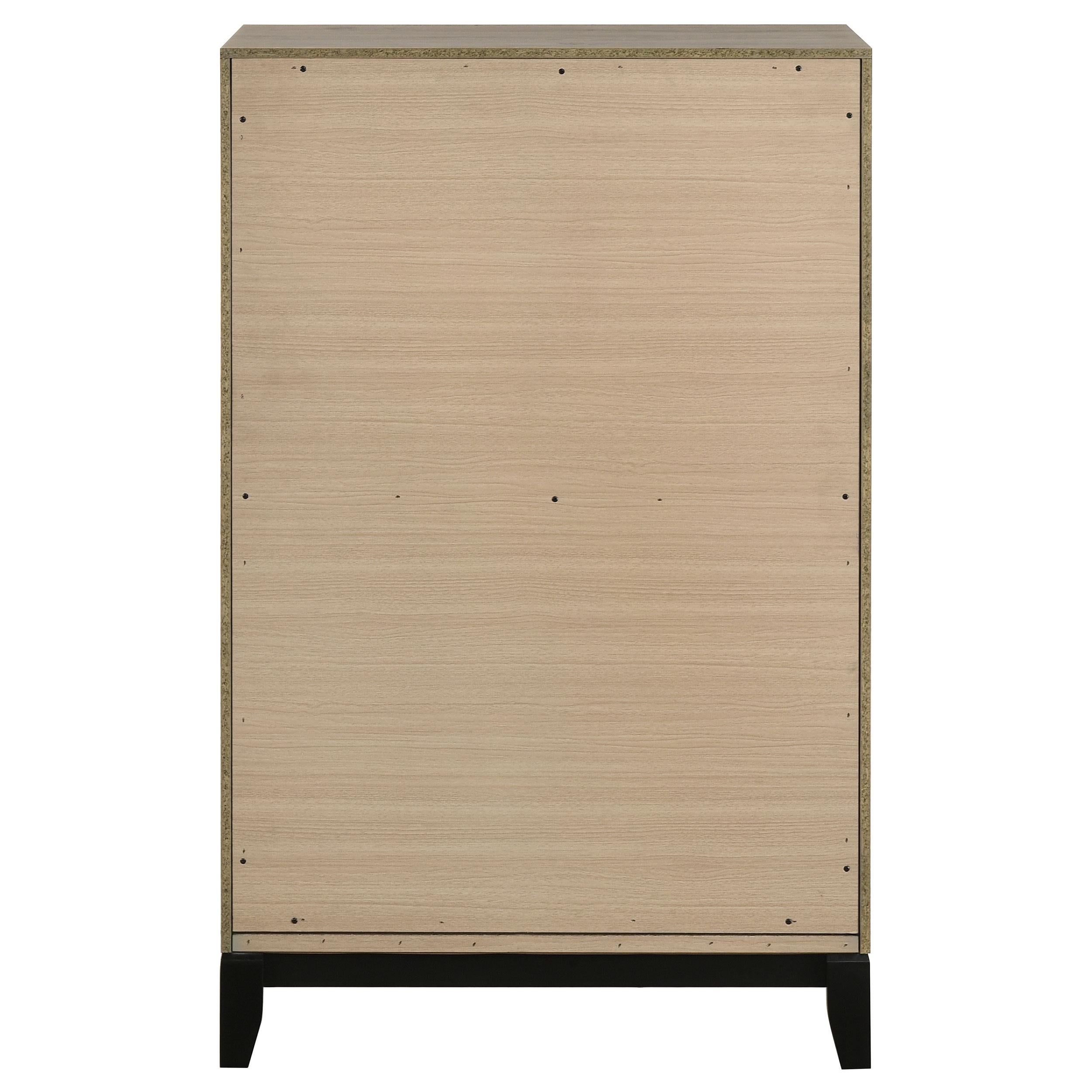  Coaster Furniture Valen 215915 5-drawer Bedroom Chest - Light Taupe IMAGE 7