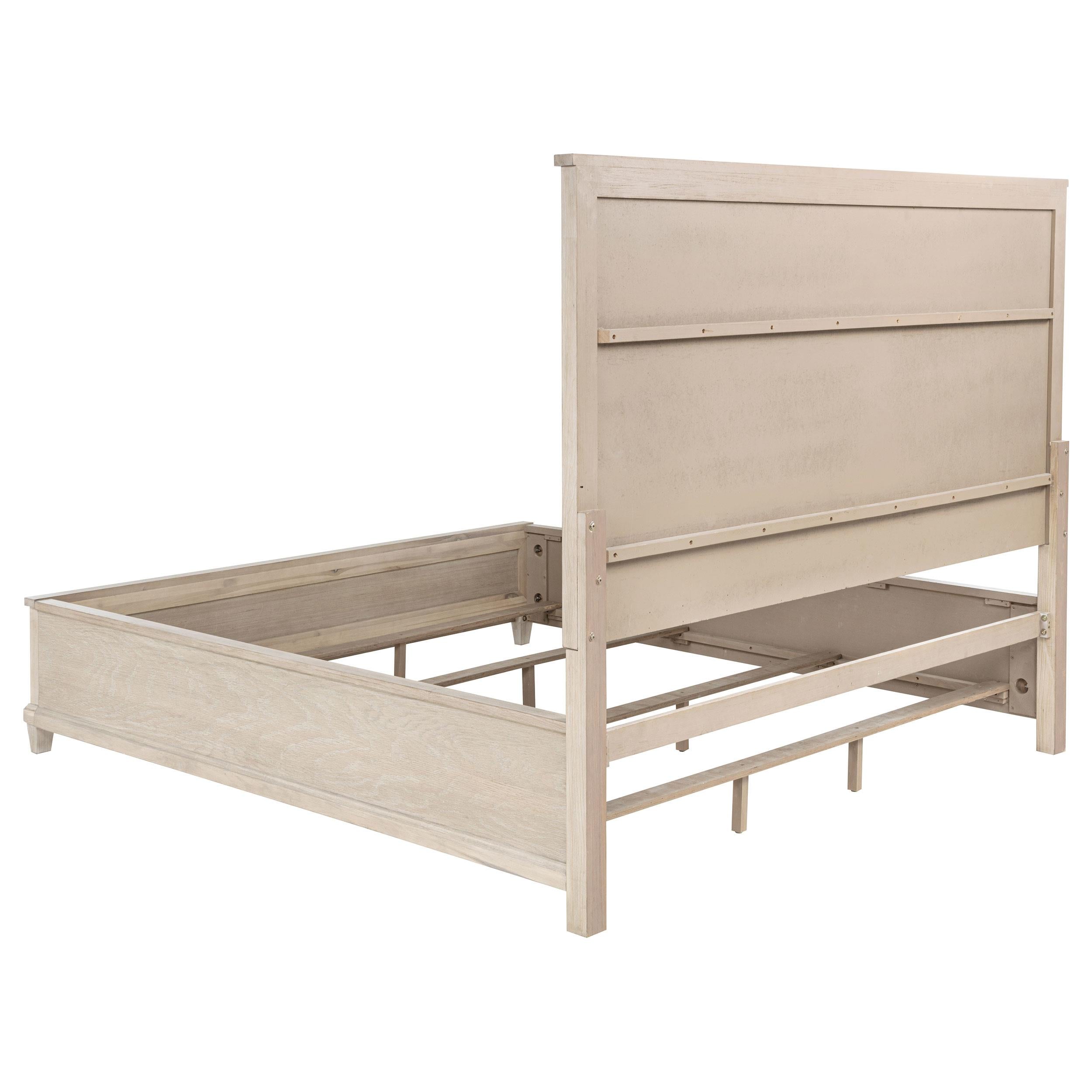  Coaster Furniture Pembroke 215921KE 66-inch Eastern King Panel Bed - Washed Oak IMAGE 2