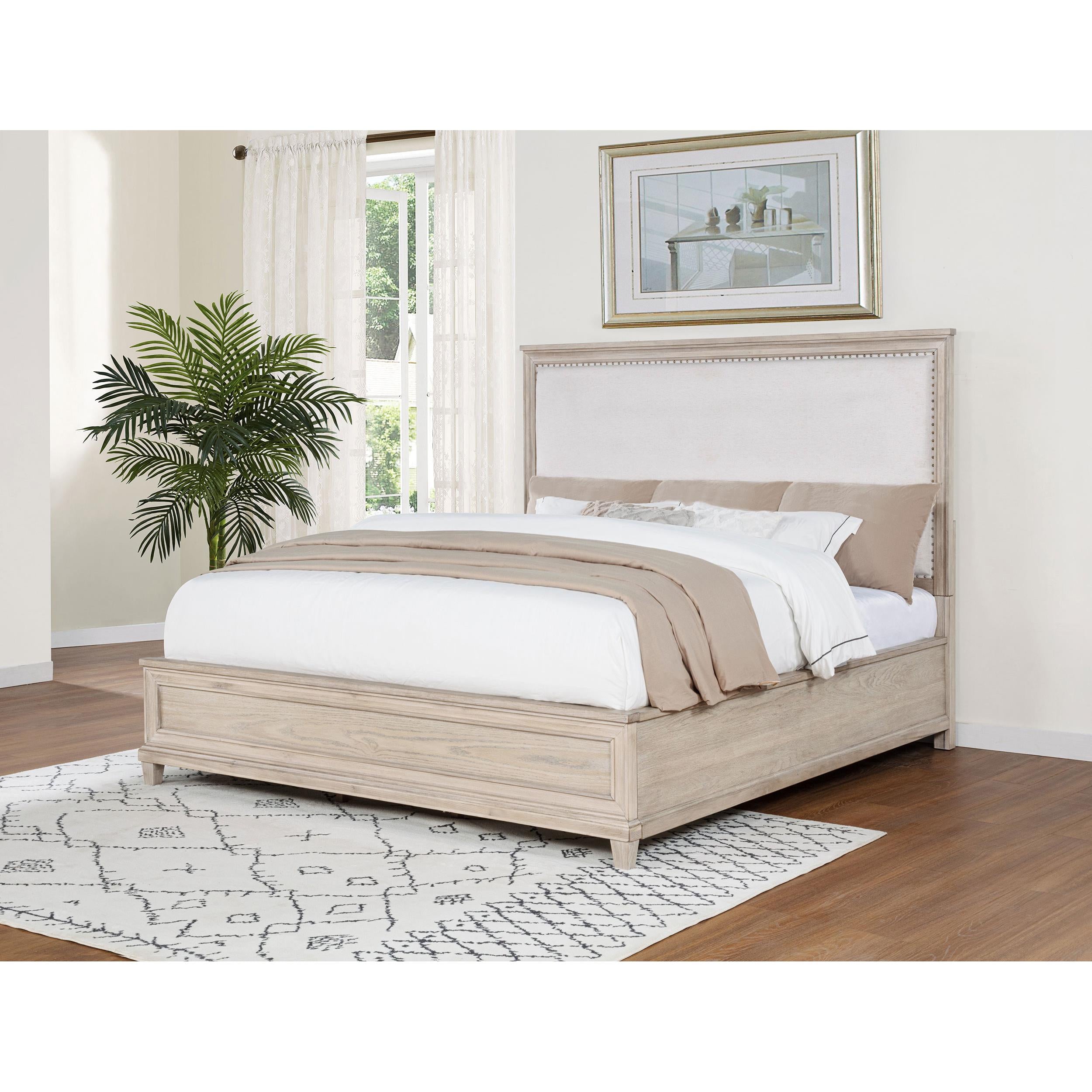  Coaster Furniture Pembroke 215921KW 66-inch California King Panel Bed - Washed Oak IMAGE 3