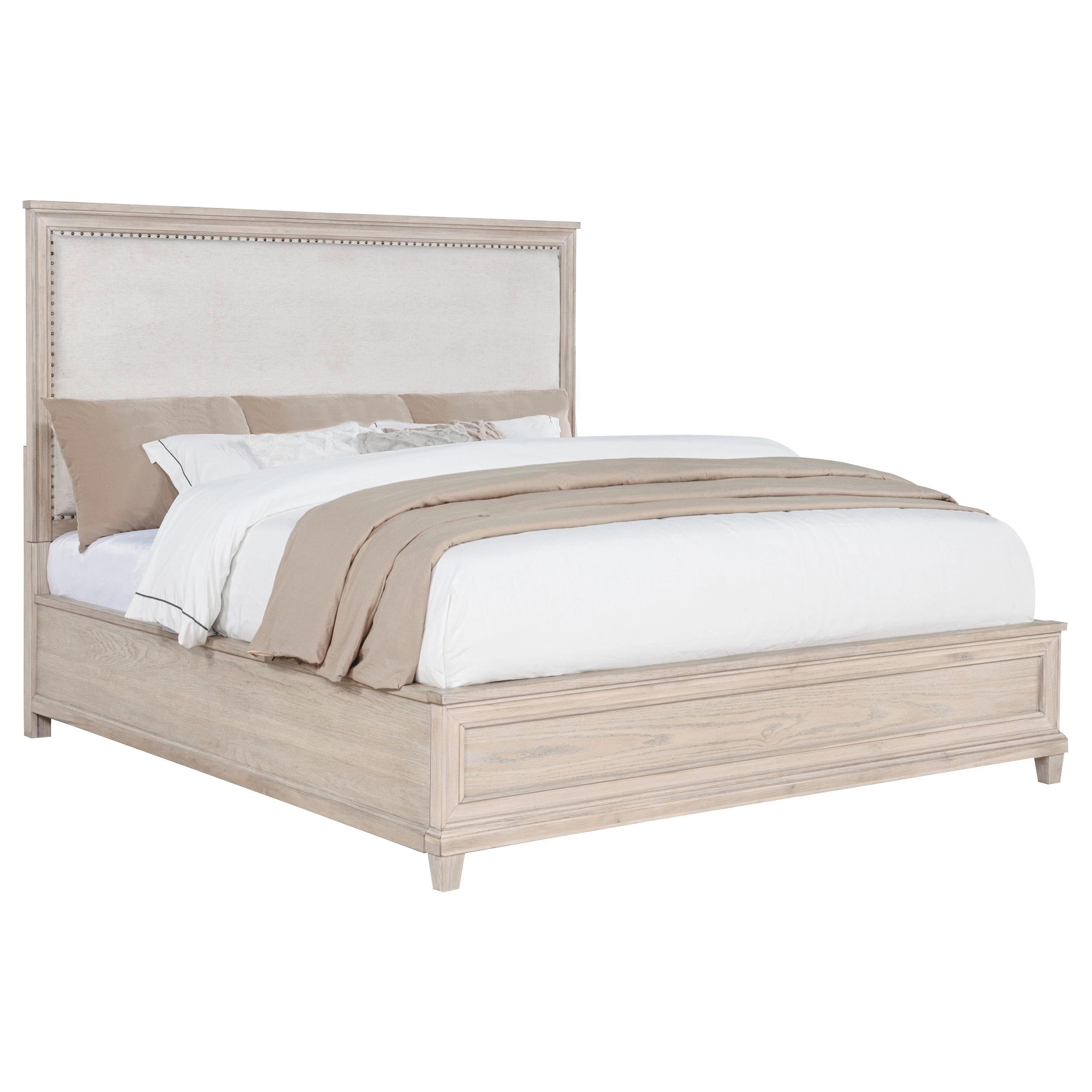  Coaster Furniture Pembroke 215921KW 66-inch California King Panel Bed - Washed Oak IMAGE 5
