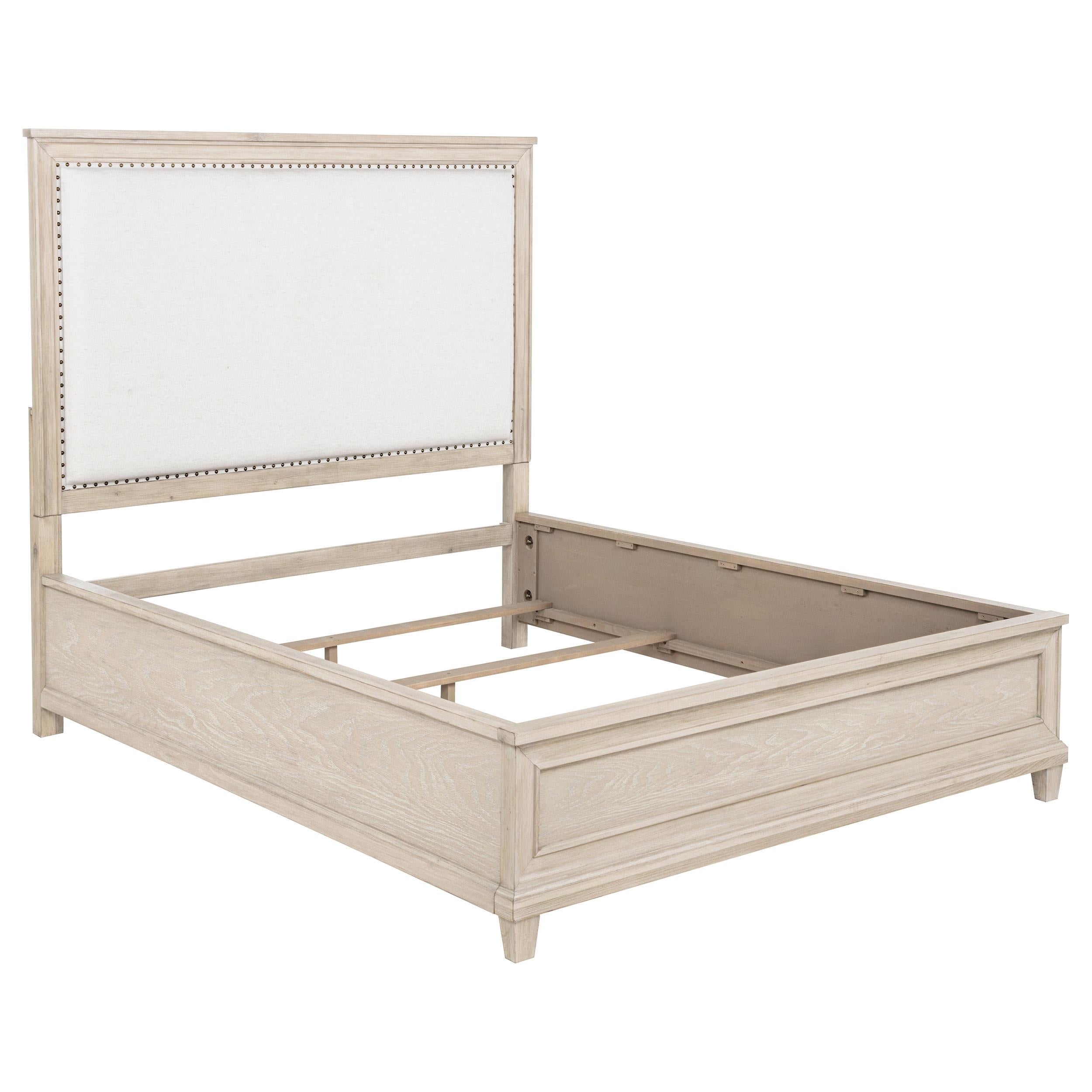  Coaster Furniture Pembroke 215921Q 66-inch Queen Panel Bed - Washed Oak IMAGE 1