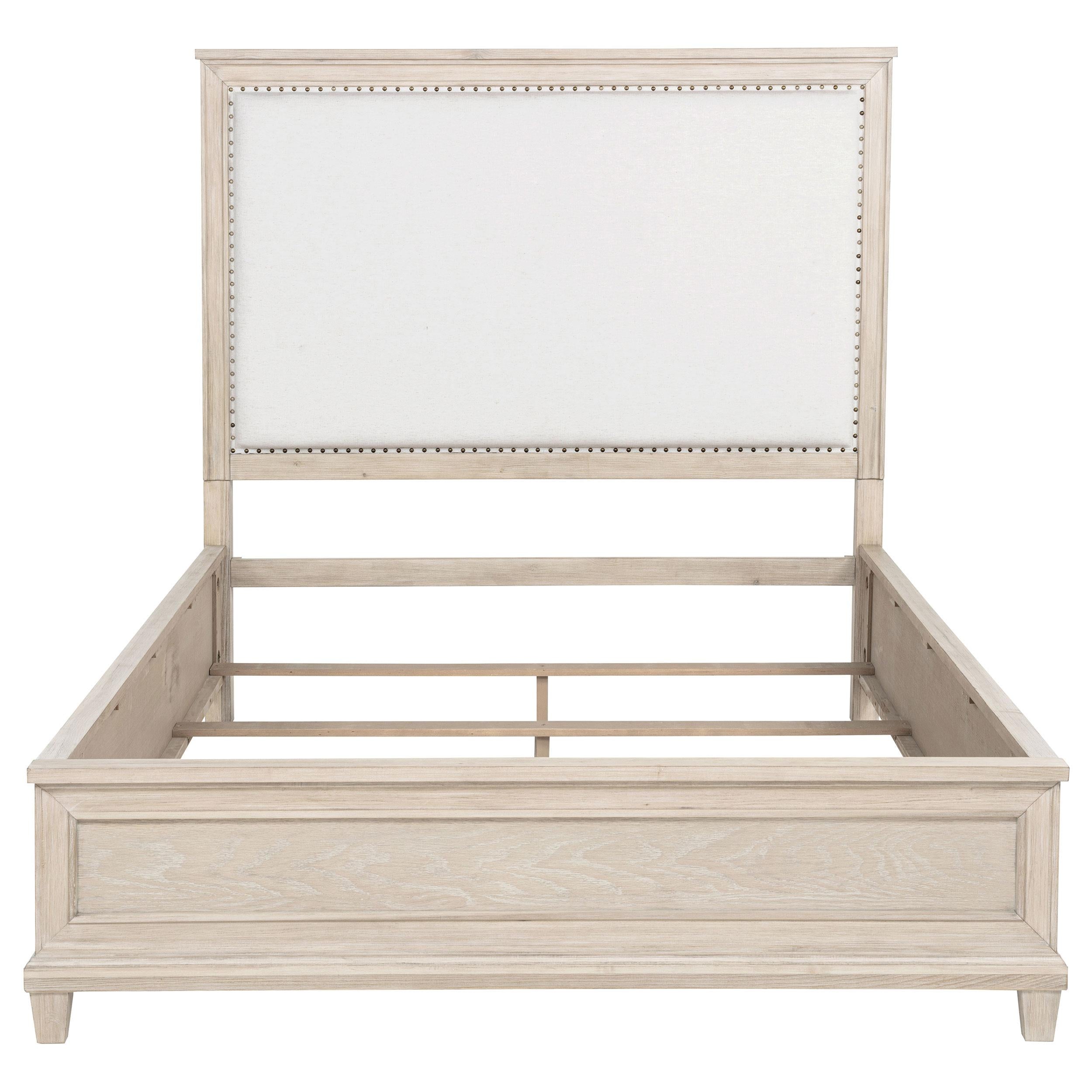  Coaster Furniture Pembroke 215921Q 66-inch Queen Panel Bed - Washed Oak IMAGE 4