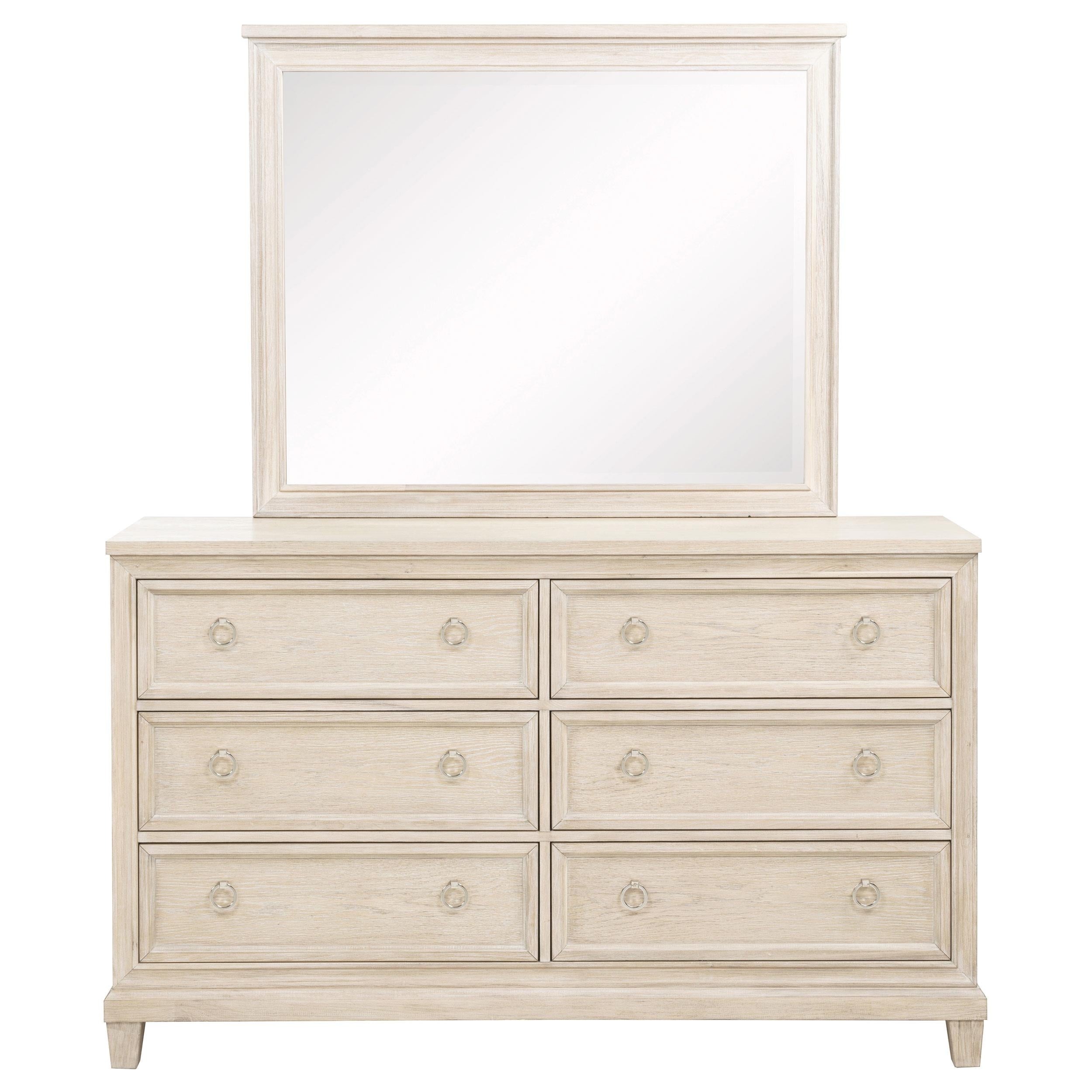  Coaster Furniture Pembroke 215923M 6-drawer Bedroom Dresser with Mirror - Washed Oak IMAGE 10