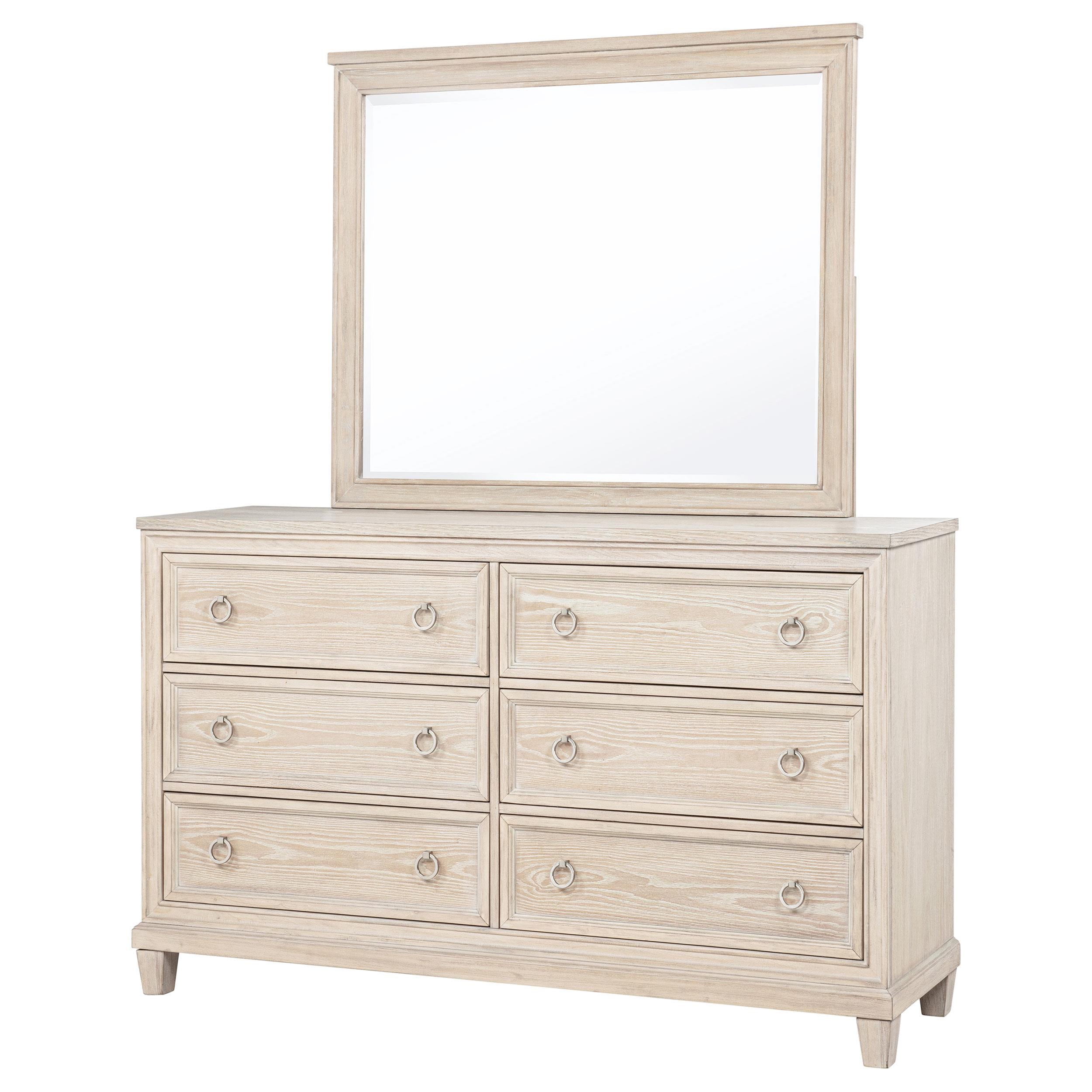  Coaster Furniture Pembroke 215923M 6-drawer Bedroom Dresser with Mirror - Washed Oak IMAGE 13