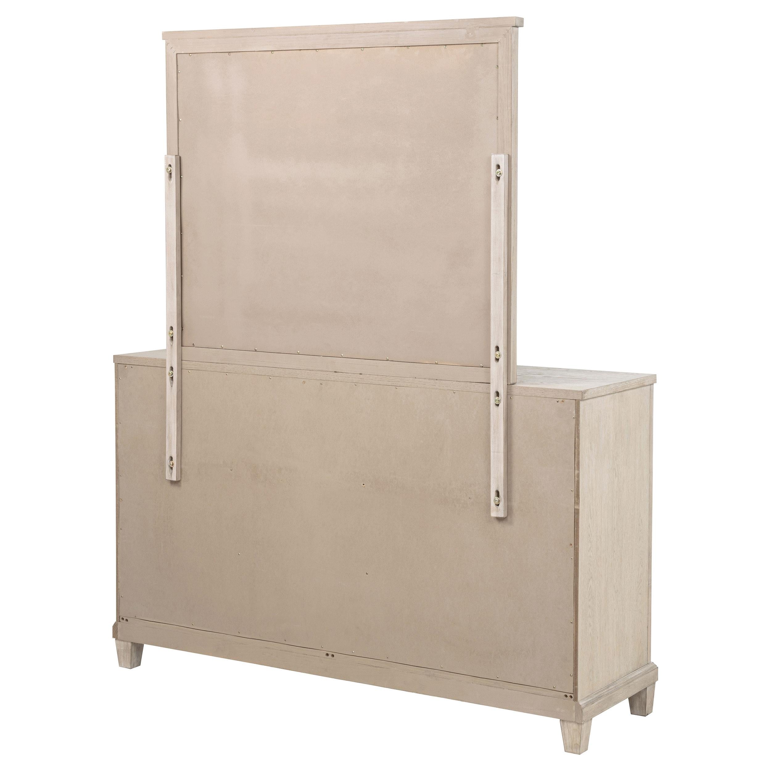  Coaster Furniture Pembroke 215923M 6-drawer Bedroom Dresser with Mirror - Washed Oak IMAGE 9