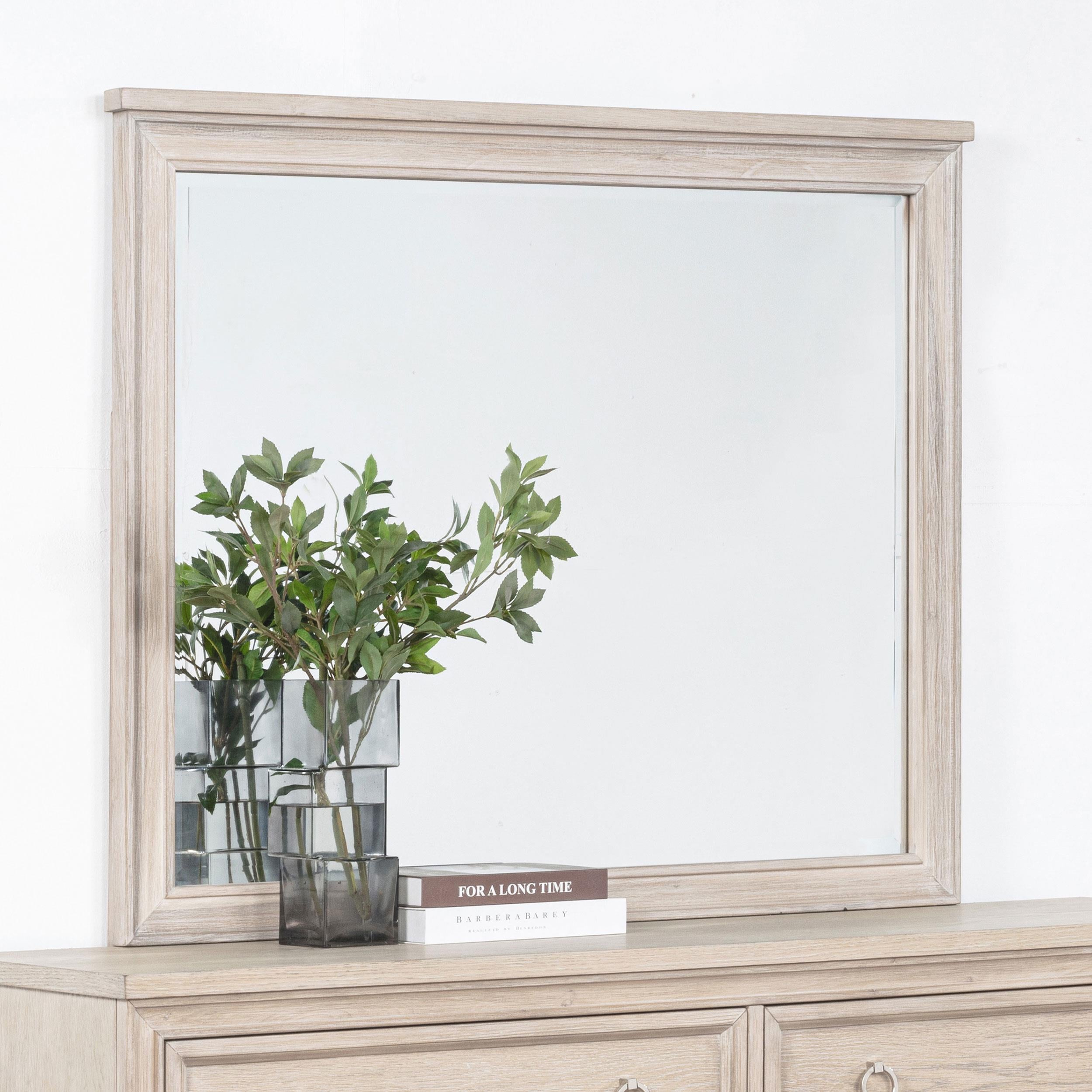 Coaster Furniture Pembroke 215924 Dresser Mirror - Washed Oak IMAGE 4