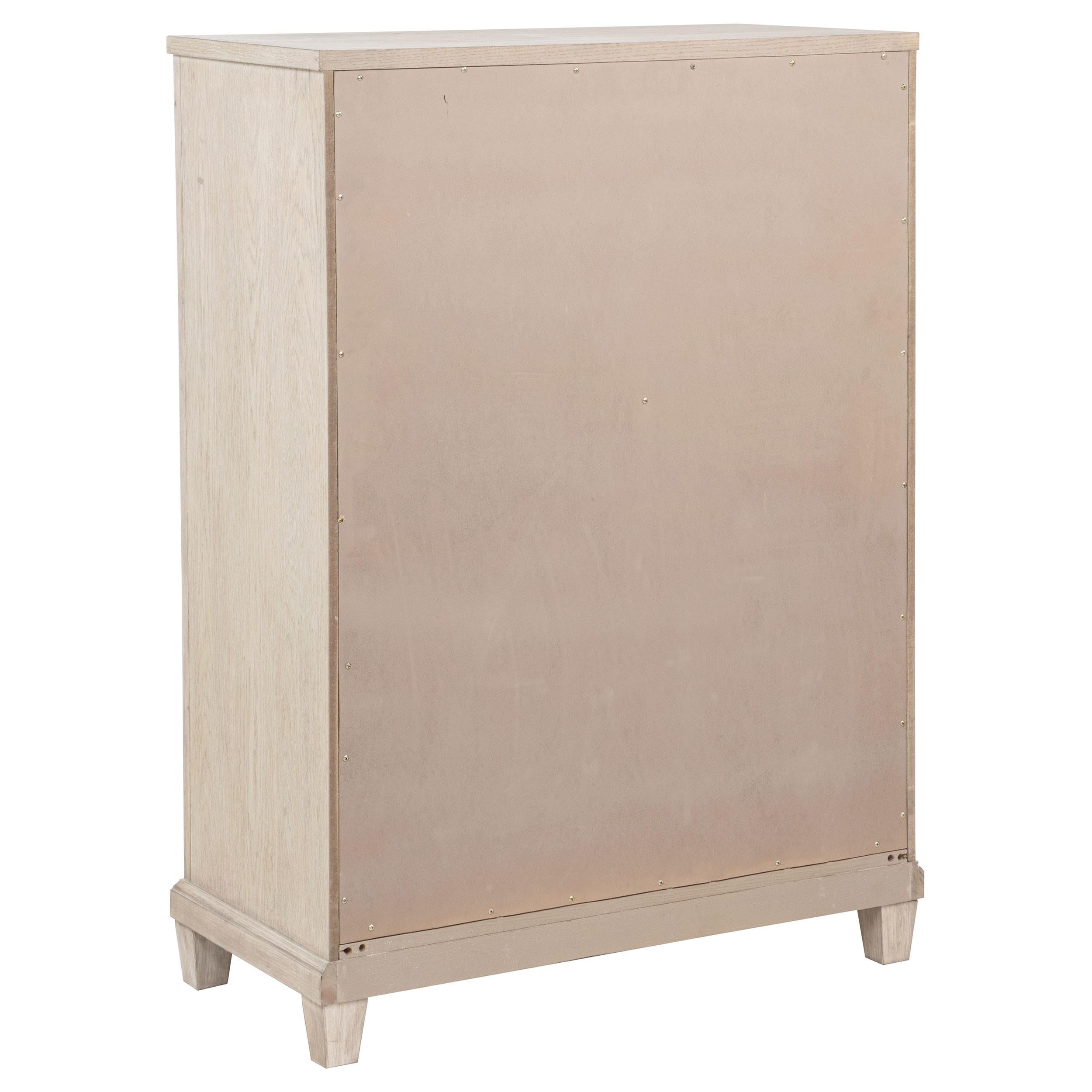  Coaster Furniture Pembroke 215925 5-drawer Chest - Washed Oak IMAGE 4