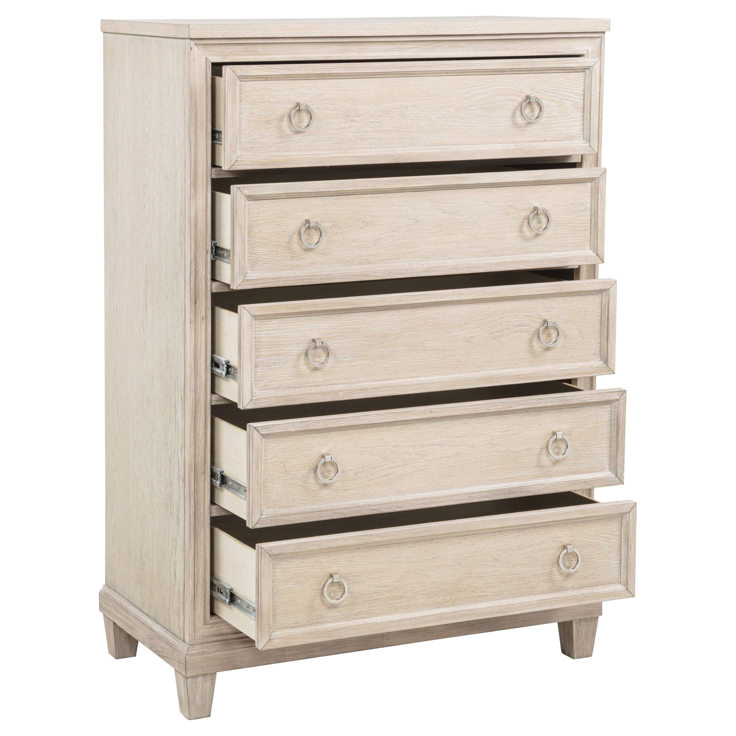  Coaster Furniture Pembroke 215925 5-drawer Chest - Washed Oak IMAGE 6