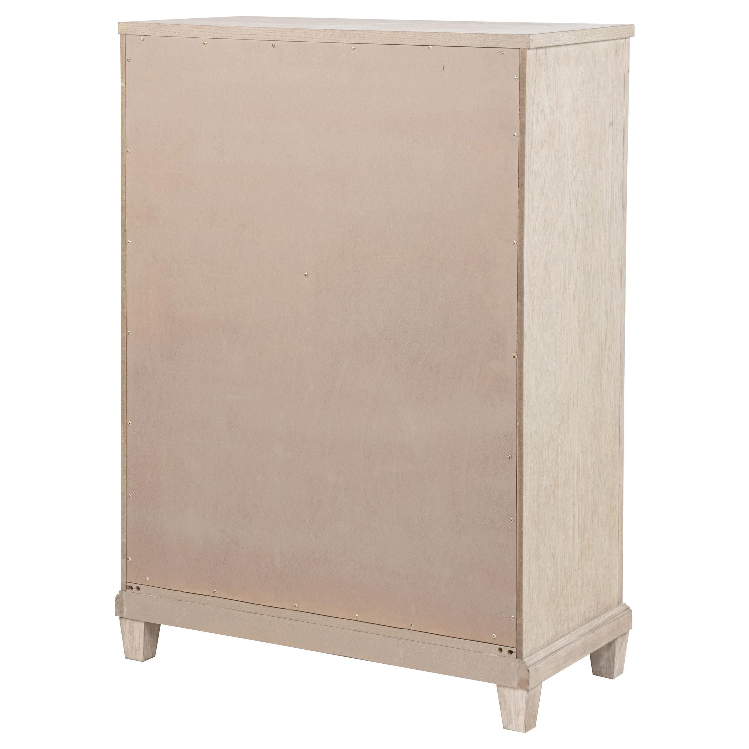  Coaster Furniture Pembroke 215925 5-drawer Chest - Washed Oak IMAGE 8