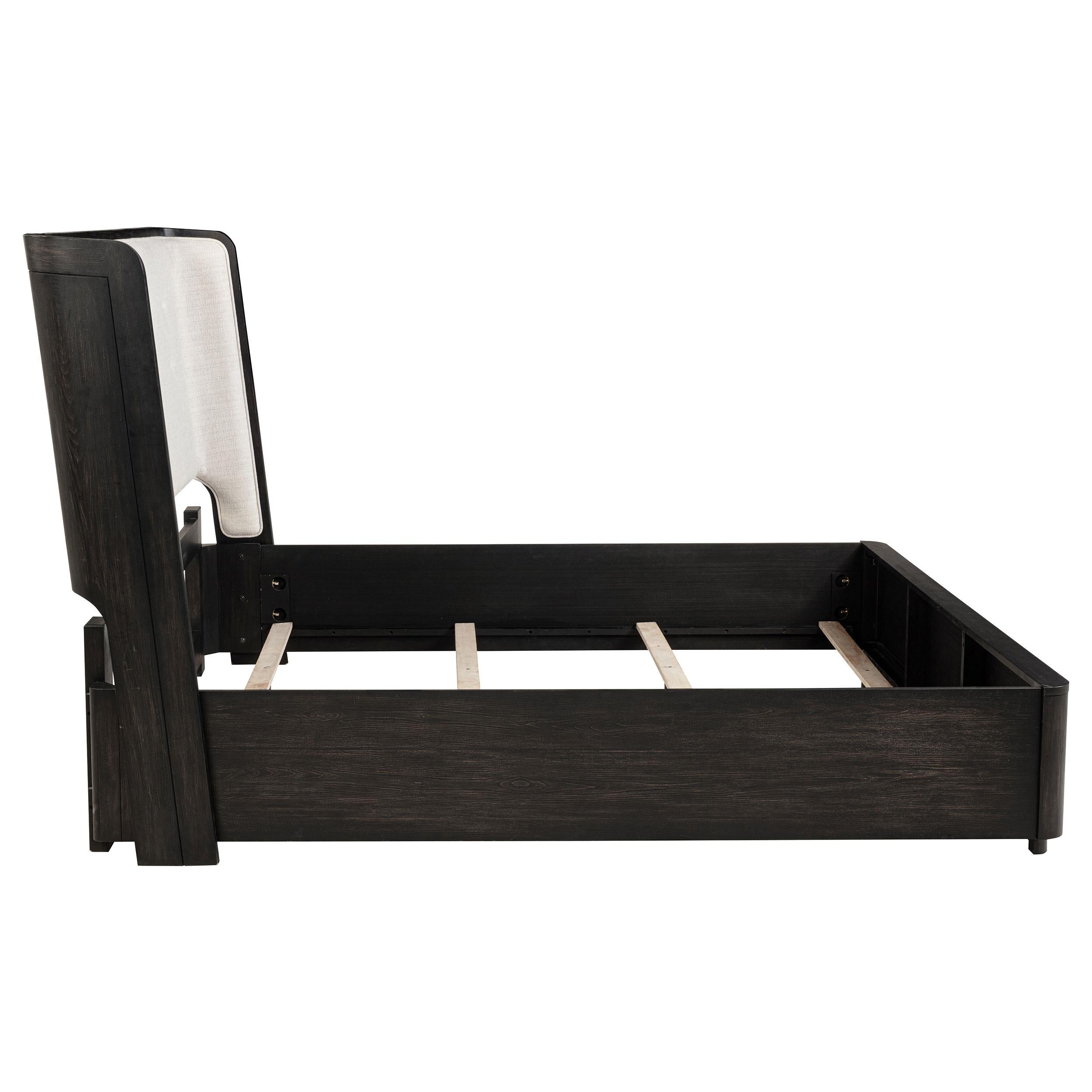  Coaster Furniture Leandro 222491KW 55-inch California King Wingback Bed - Burnished Black IMAGE 6