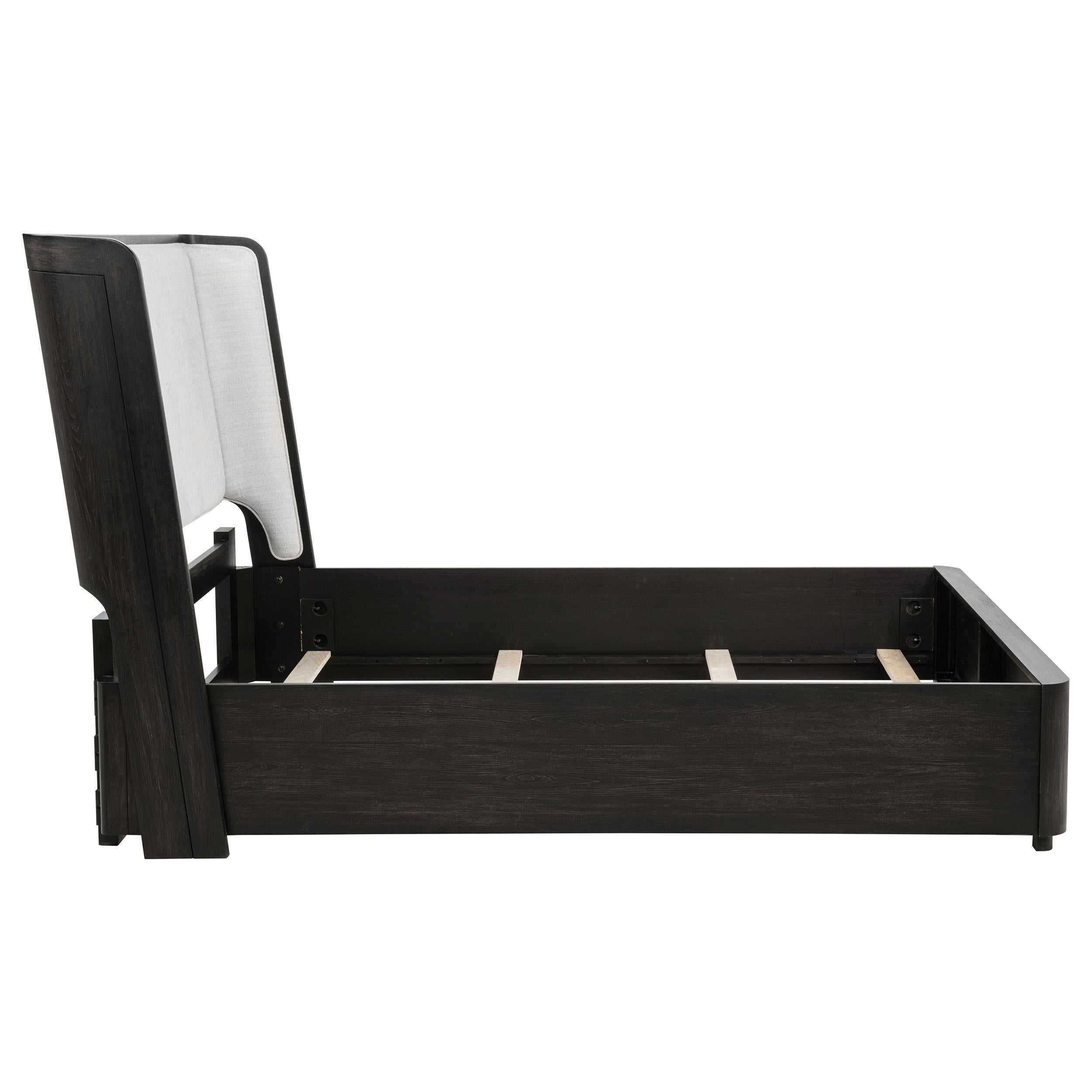  Coaster Furniture Leandro 222491Q 55-inch Queen Wingback Bed - Burnished Black IMAGE 6