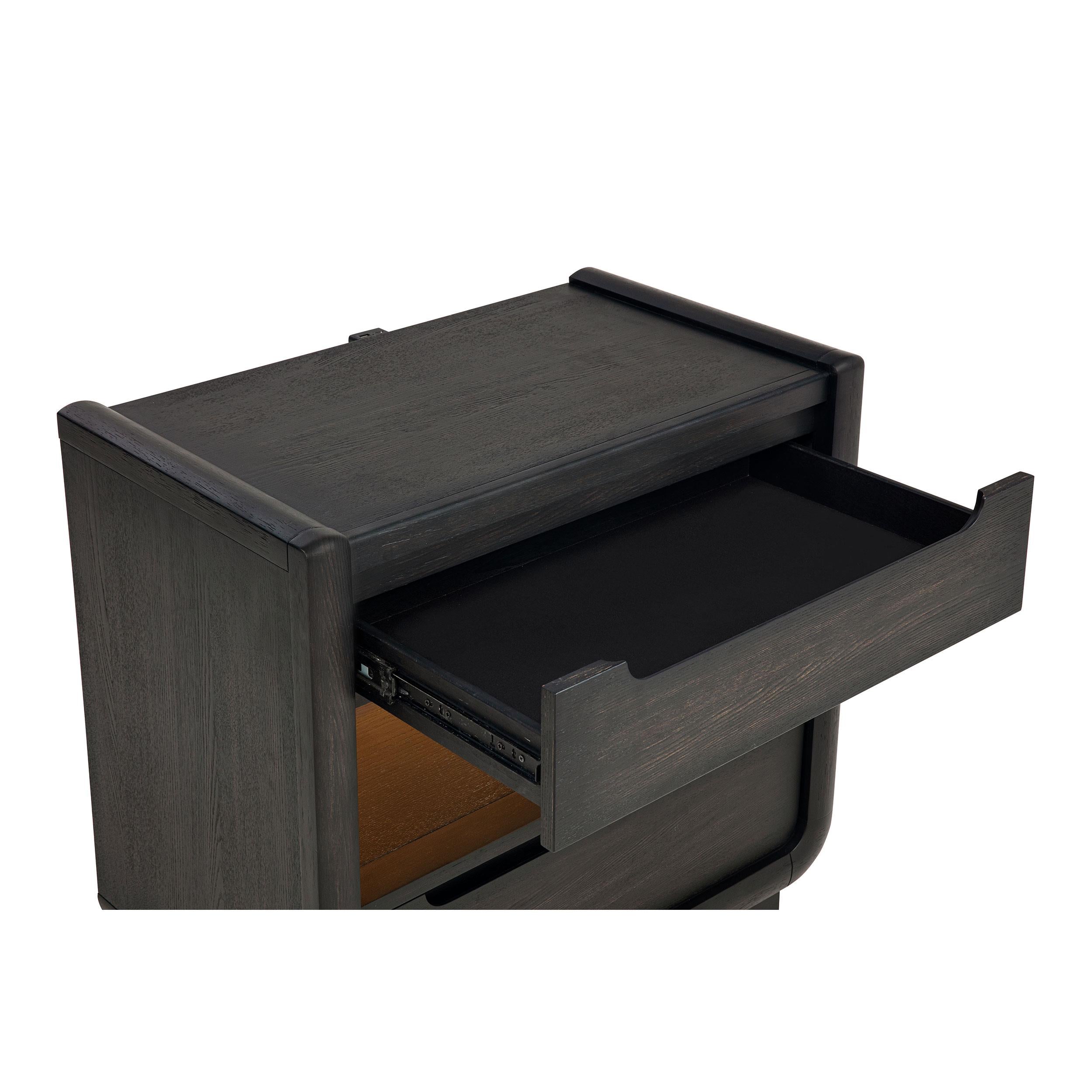  Coaster Furniture Leandro 222492 2-drawer LED Nightstand with USB - Burnished Black IMAGE 7