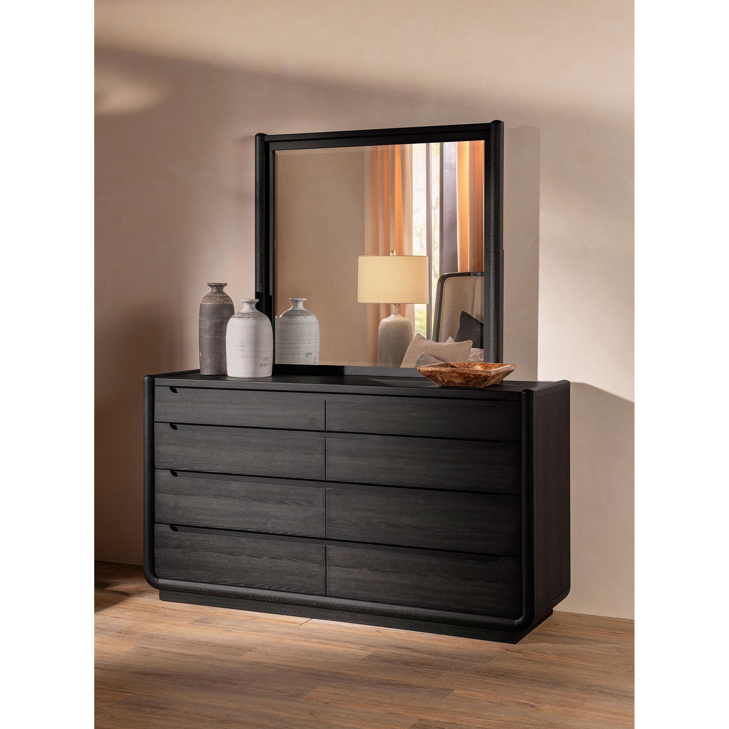  Coaster Furniture Leandro 222493M 8-drawer Bedroom Dresser with Mirror - Burnished Black IMAGE 2