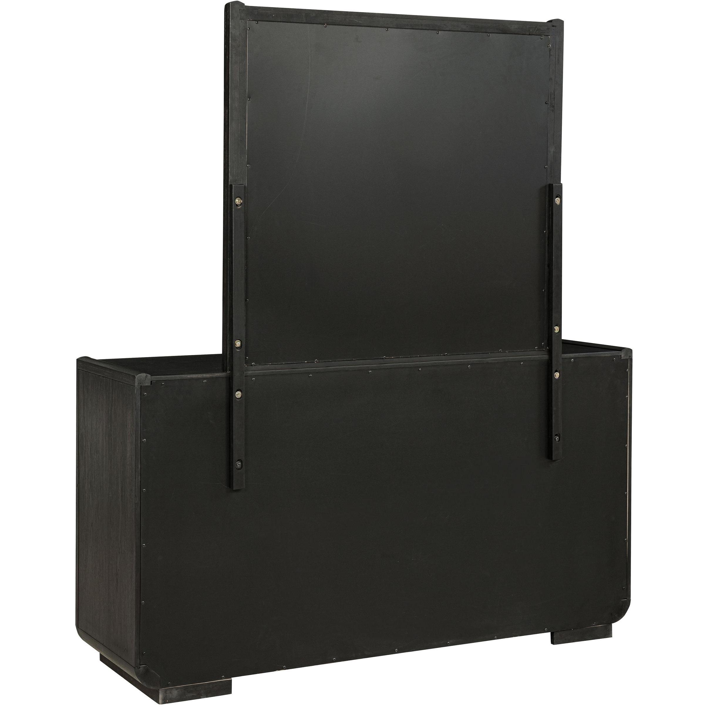  Coaster Furniture Leandro 222493M 8-drawer Bedroom Dresser with Mirror - Burnished Black IMAGE 6