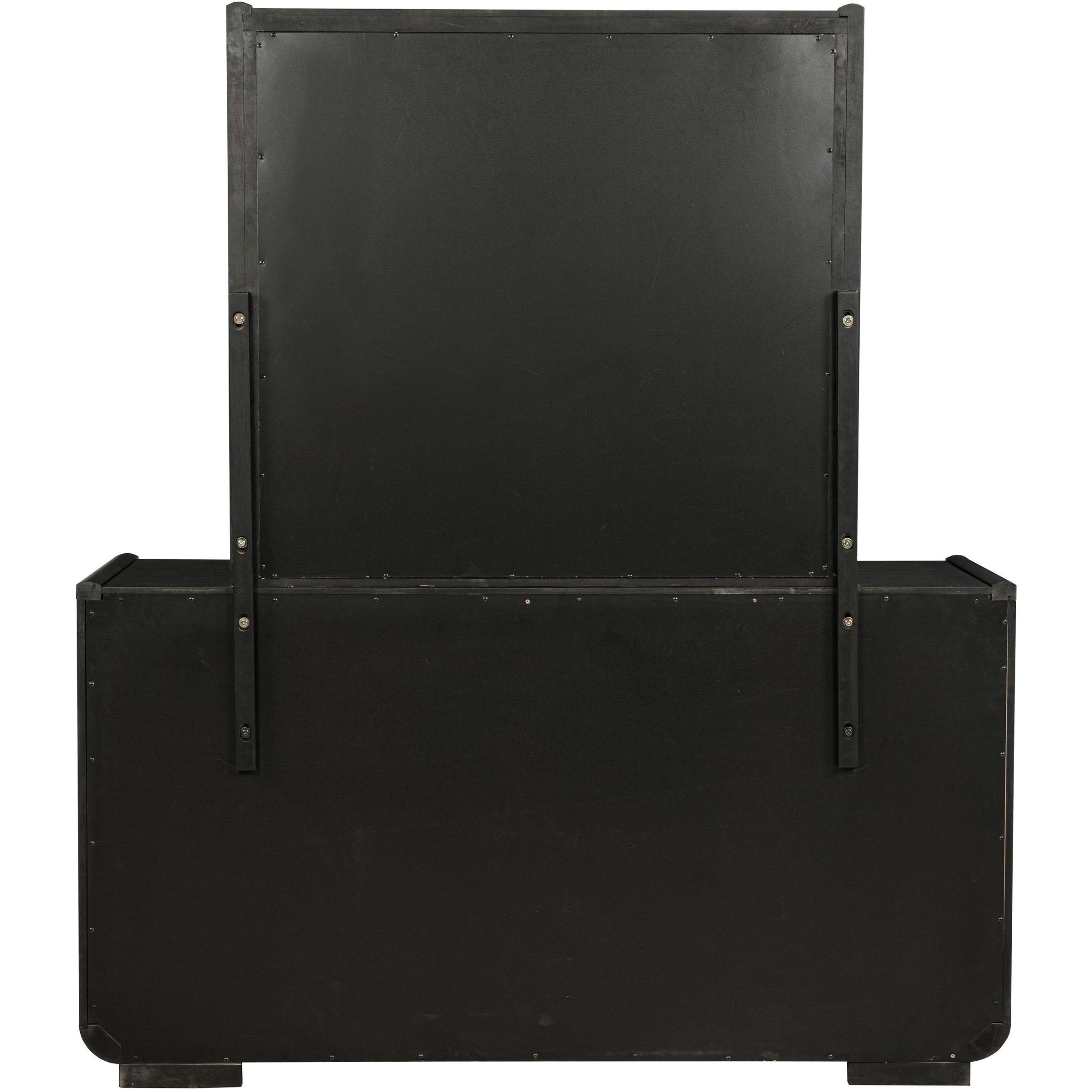  Coaster Furniture Leandro 222493M 8-drawer Bedroom Dresser with Mirror - Burnished Black IMAGE 7