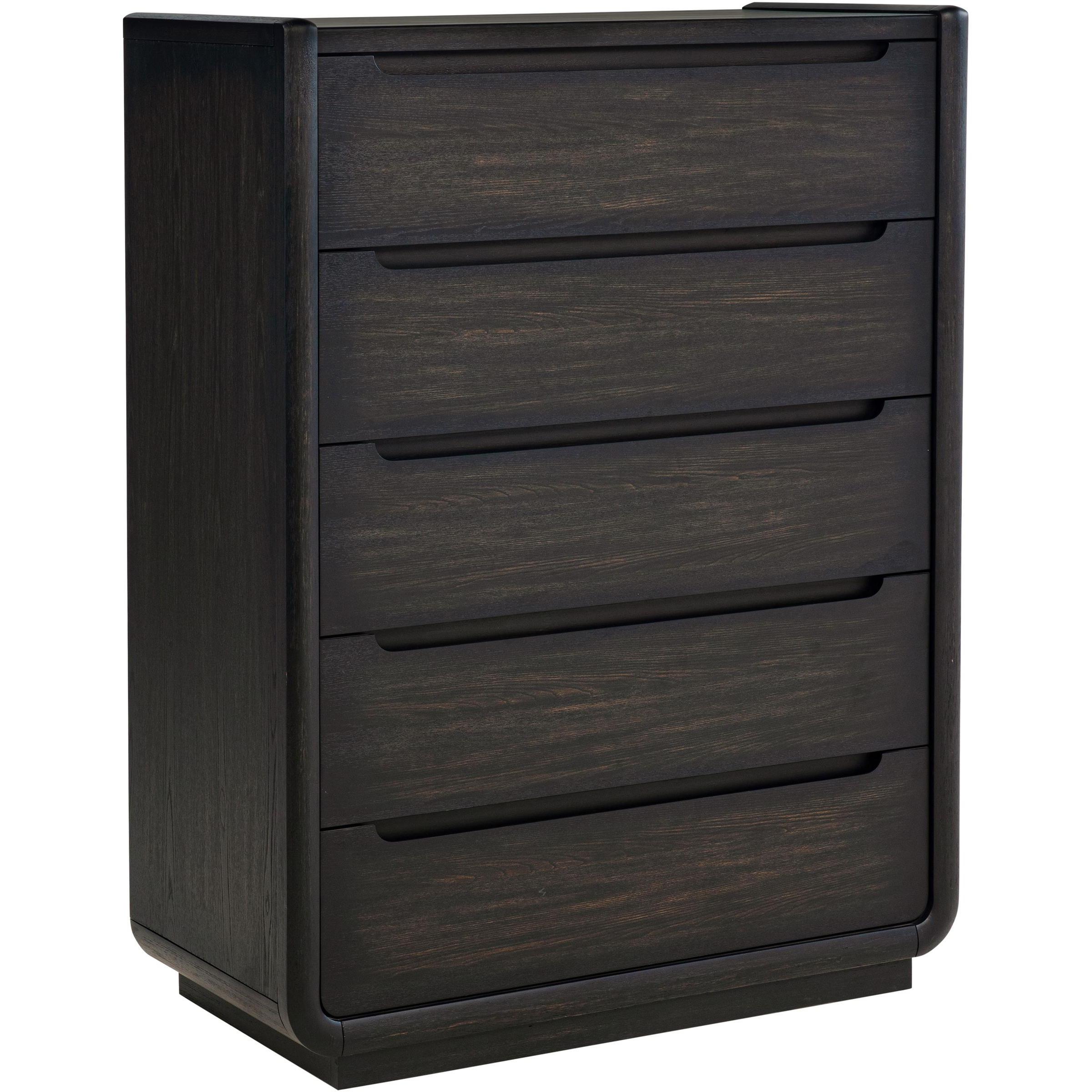  Coaster Furniture Leandro 222495 5-drawer Bedroom Chest - Burnished Black IMAGE 1
