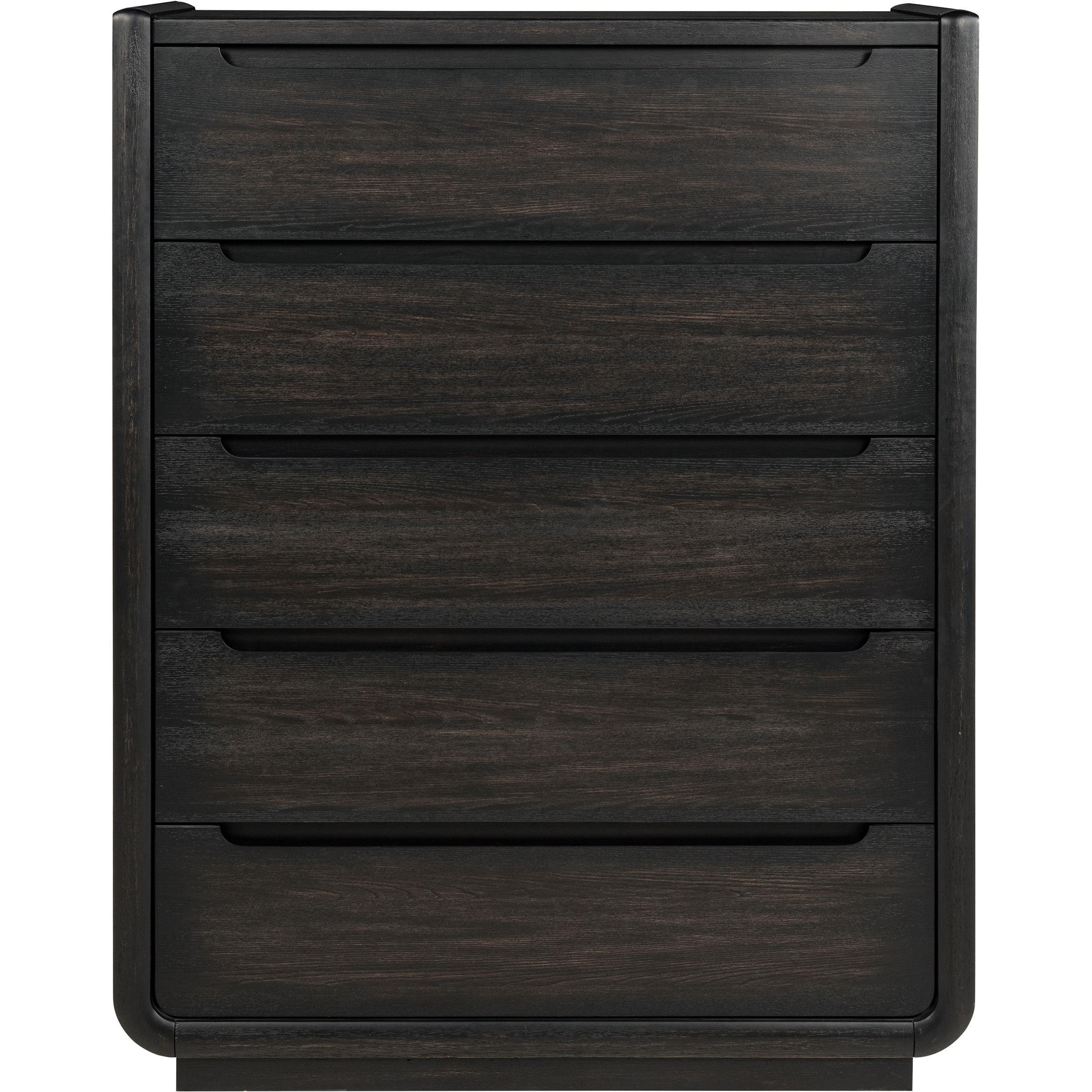  Coaster Furniture Leandro 222495 5-drawer Bedroom Chest - Burnished Black IMAGE 3