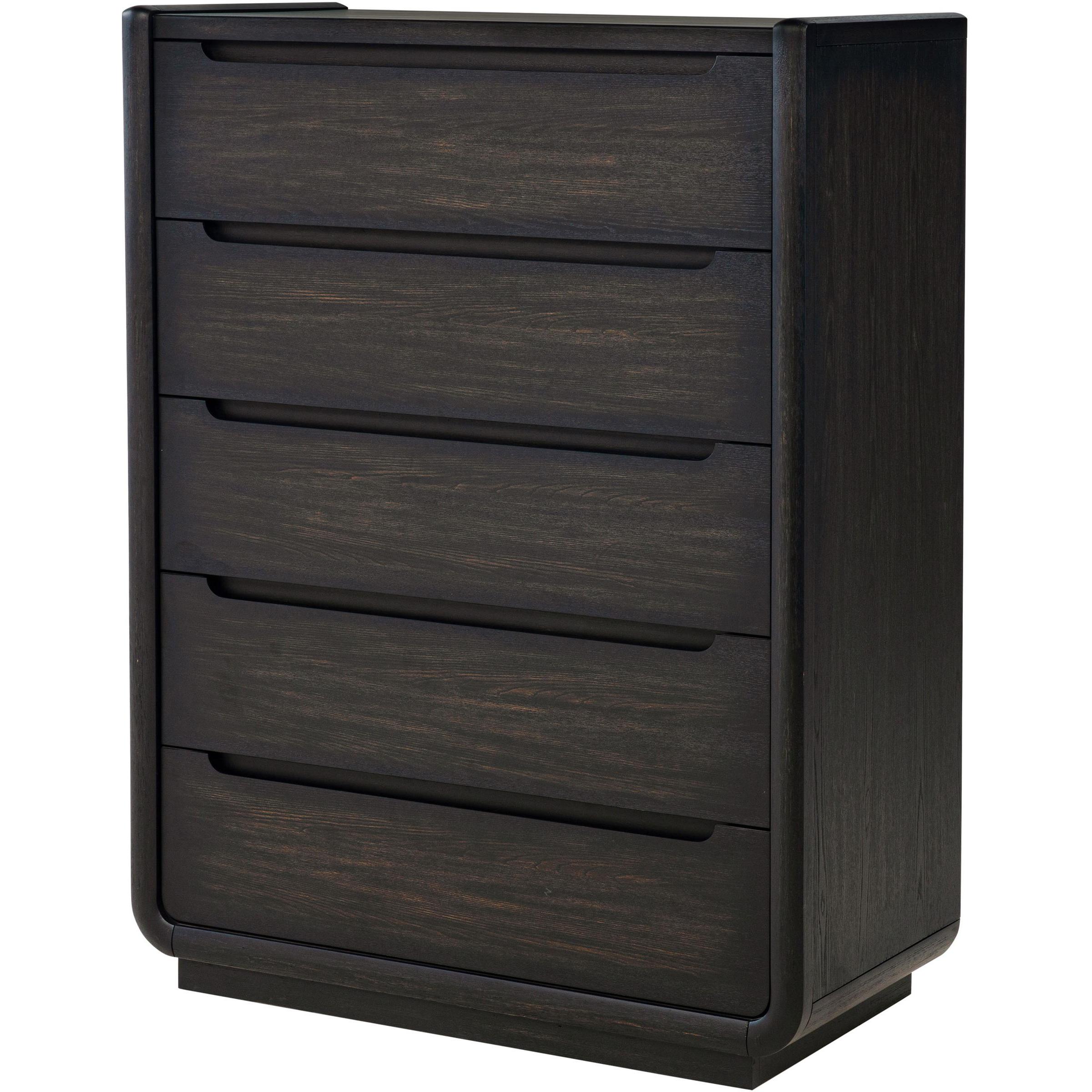  Coaster Furniture Leandro 222495 5-drawer Bedroom Chest - Burnished Black IMAGE 4