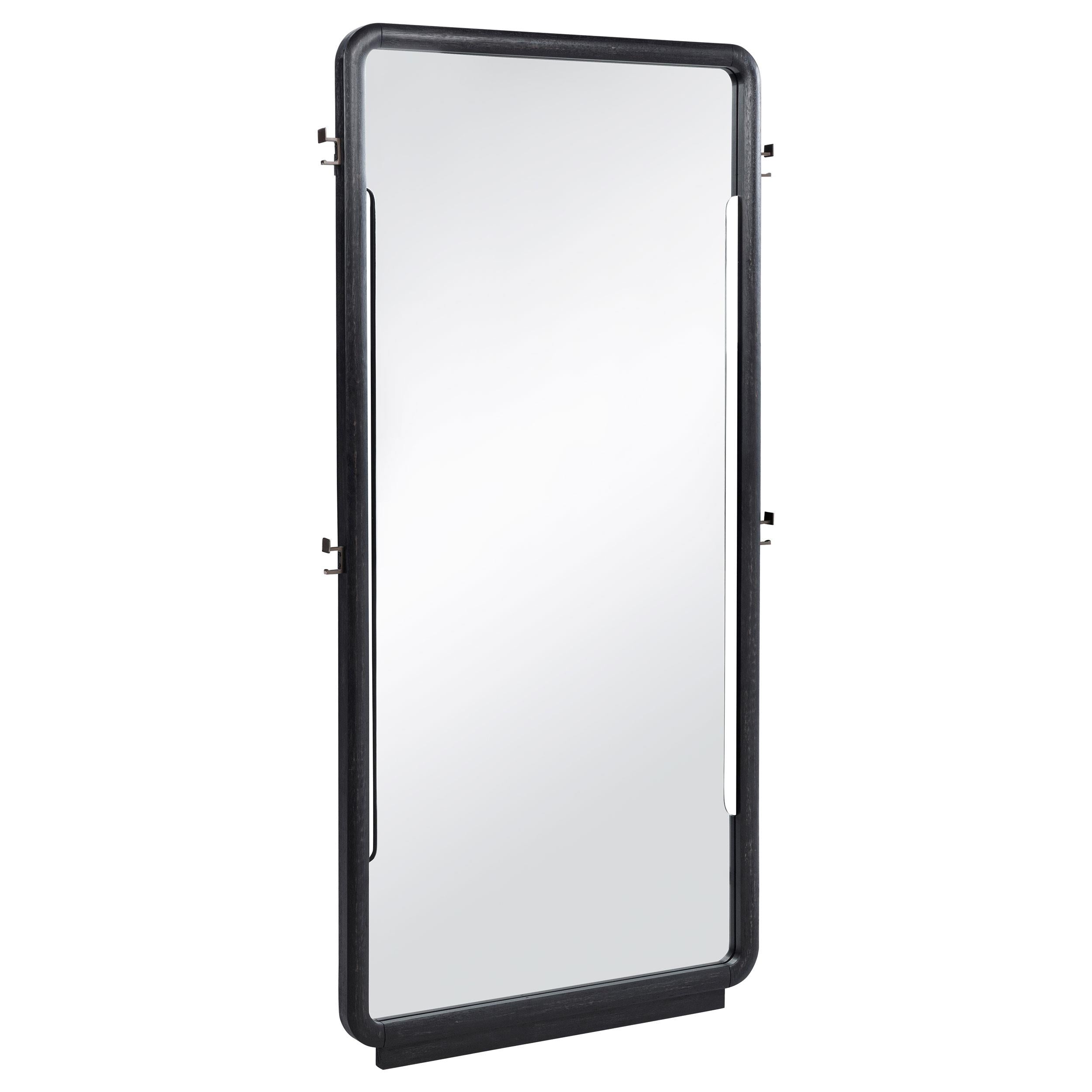  Coaster Furniture Leandro 222498 76-inch Full Length Floor Mirror - Burnished Black IMAGE 1