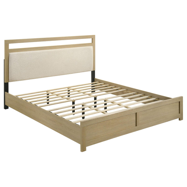 Coaster Furniture Hendricks 222651KE Eastern King Panel Headboard Platform Bed - Light Oak