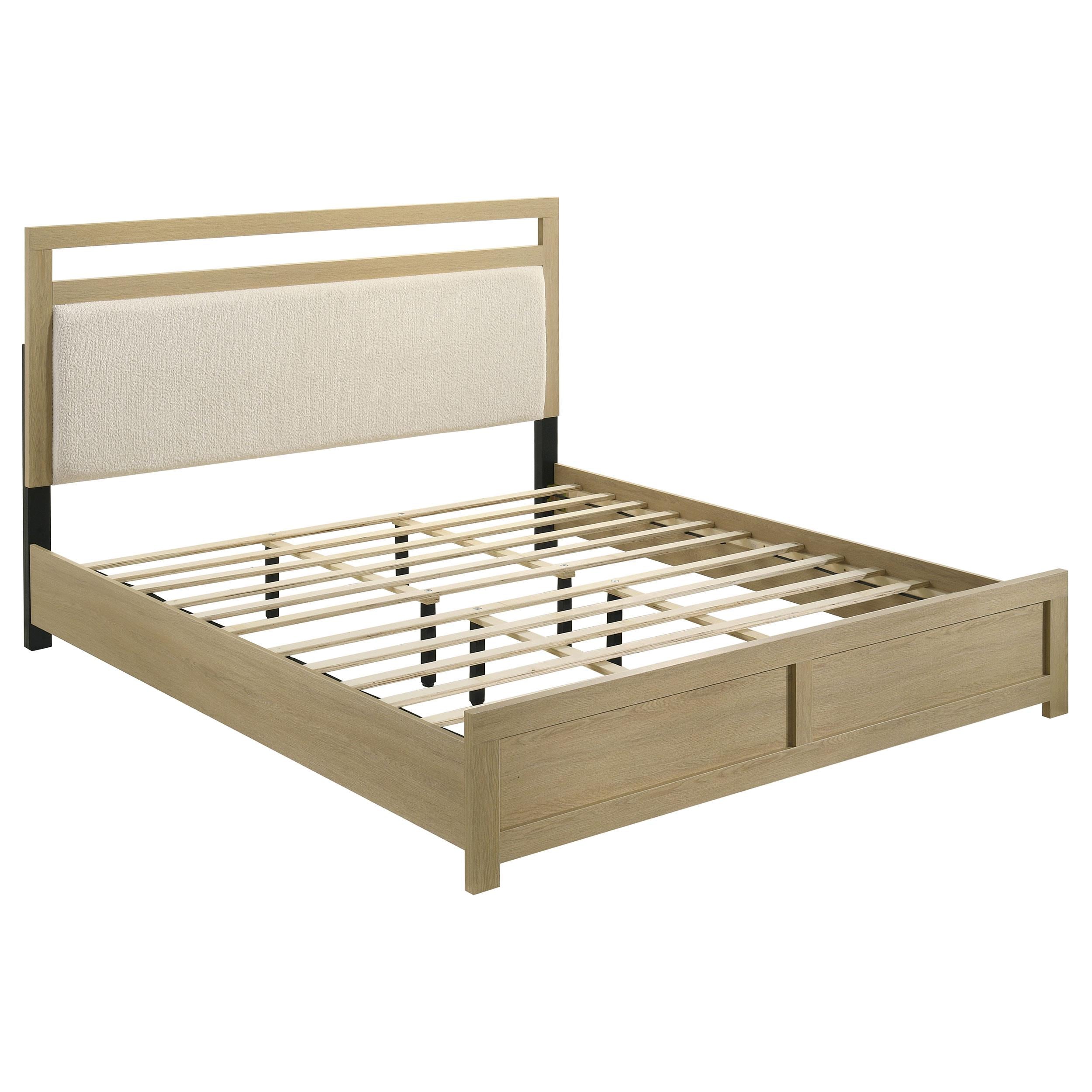  Coaster Furniture Hendricks 222651KW California King Panel Headboard Platform Bed - Light Oak IMAGE 1