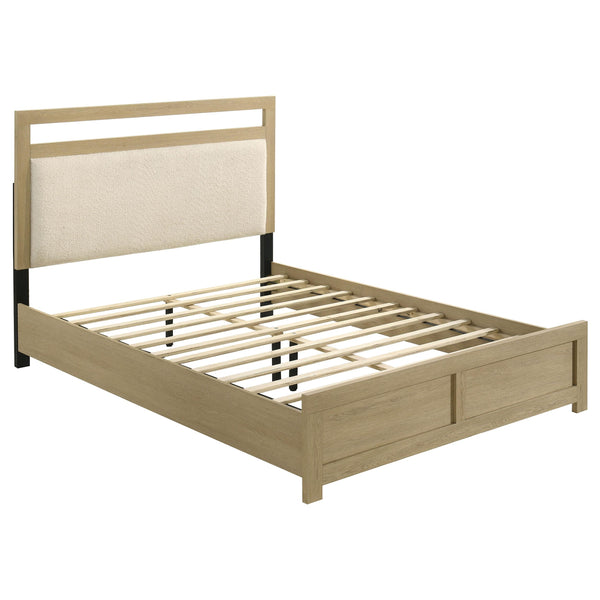 Coaster Furniture Hendricks 222651Q Queen Panel Headboard Platform Bed - Light Oak
