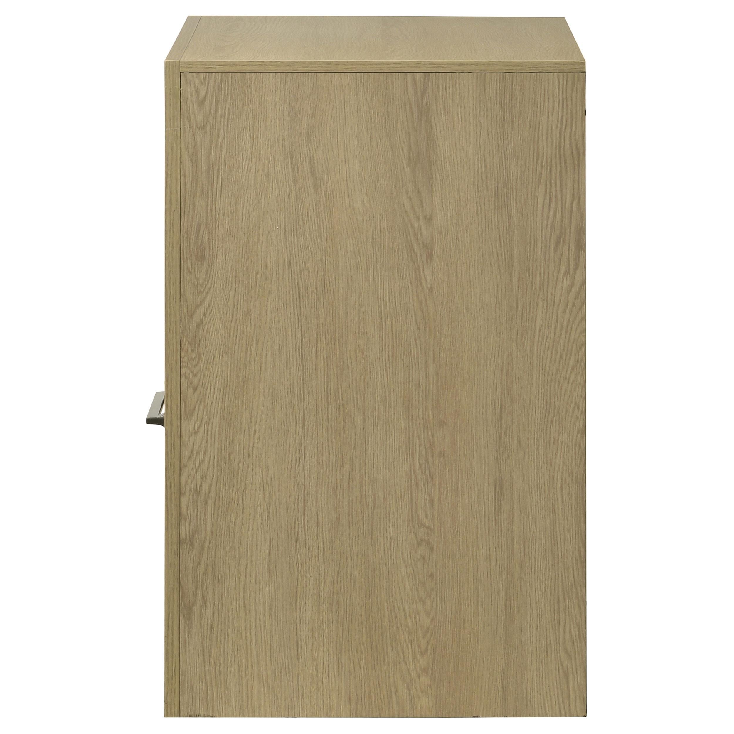  Coaster Furniture Hendricks 222652 1-drawer Nightstand Bedside Table with Cubby - Light Oak IMAGE 2