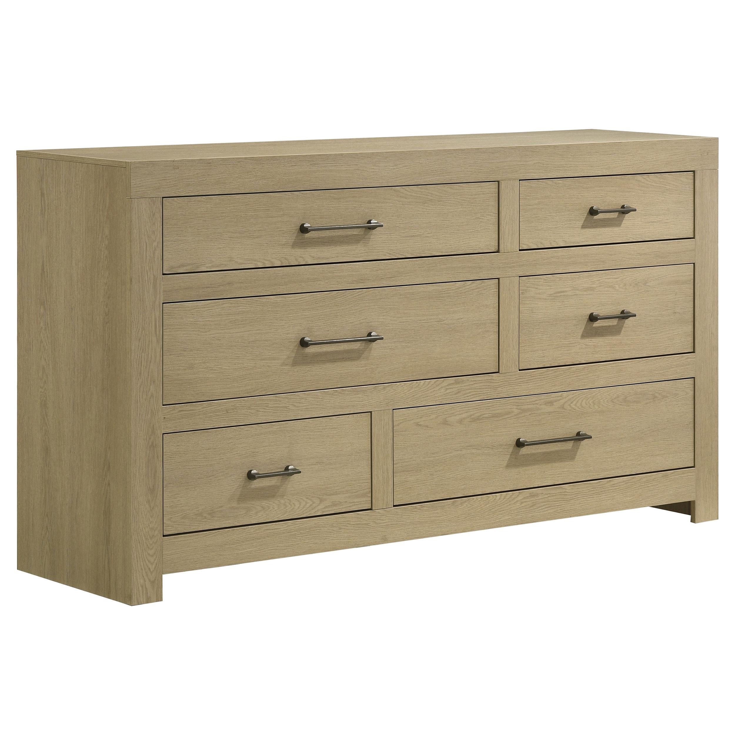  Coaster Furniture Hendricks 222653 6-drawer Bedroom Dresser Storage Cabinet - Light Oak IMAGE 1