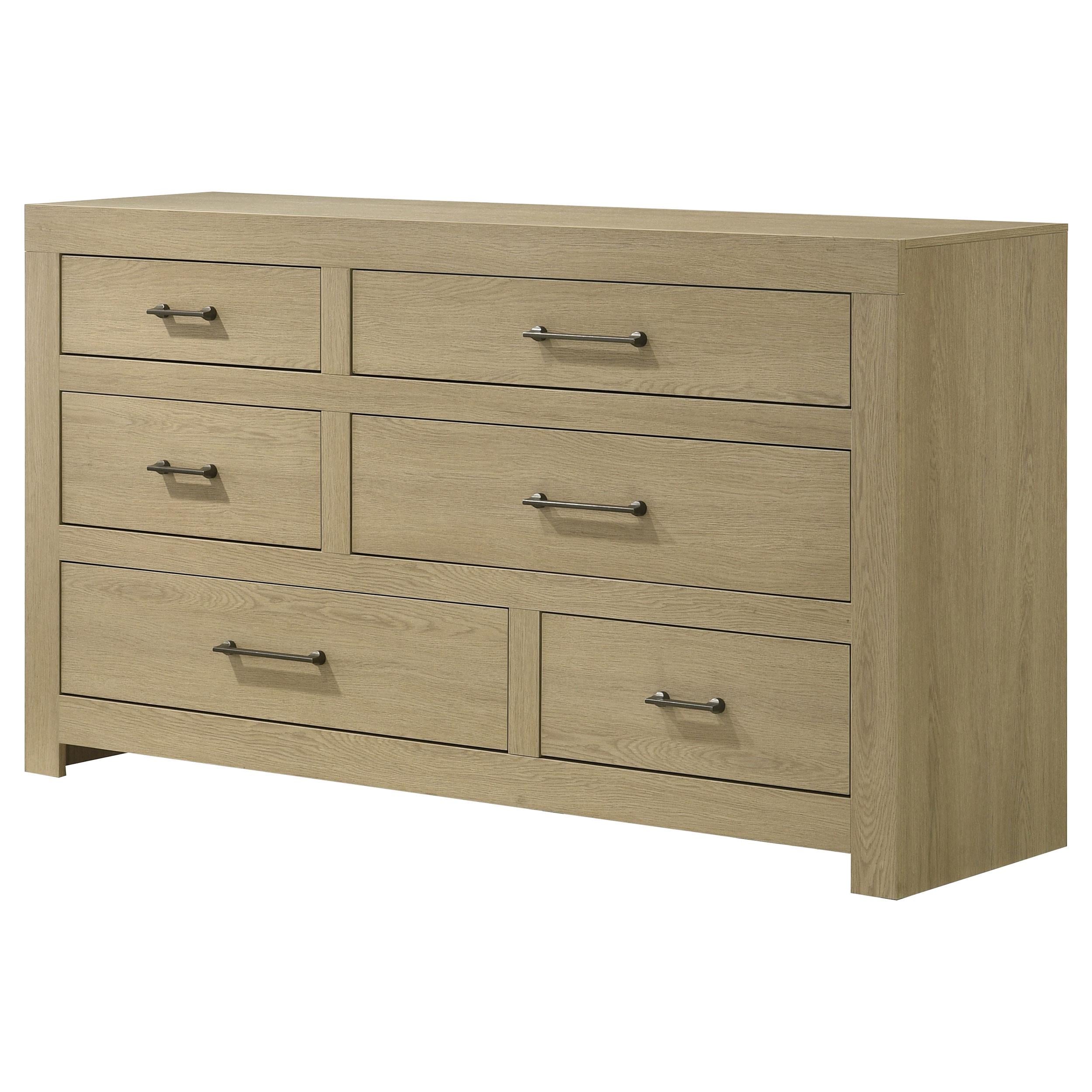  Coaster Furniture Hendricks 222653 6-drawer Bedroom Dresser Storage Cabinet - Light Oak IMAGE 7