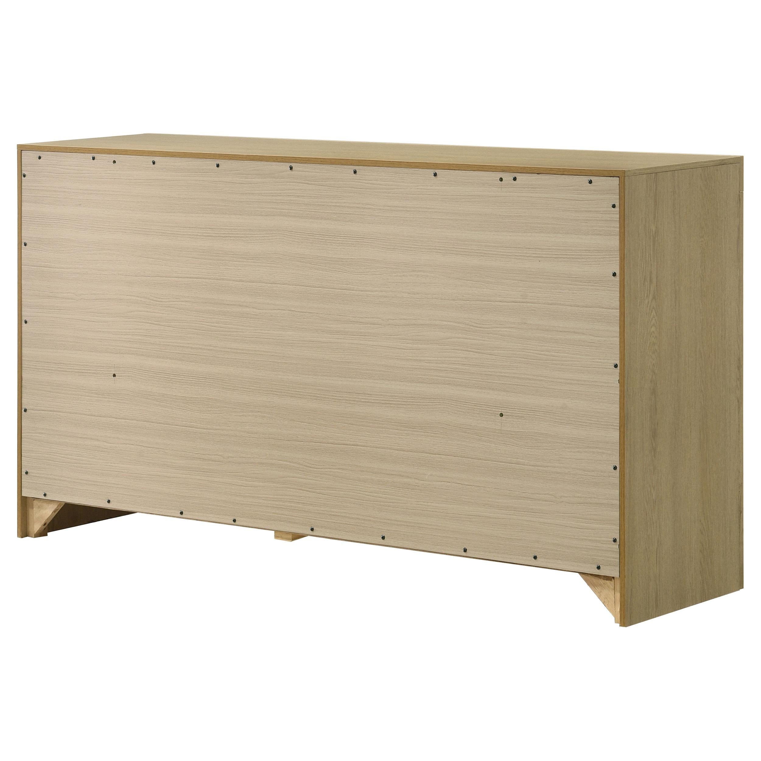  Coaster Furniture Hendricks 222653 6-drawer Bedroom Dresser Storage Cabinet - Light Oak IMAGE 8
