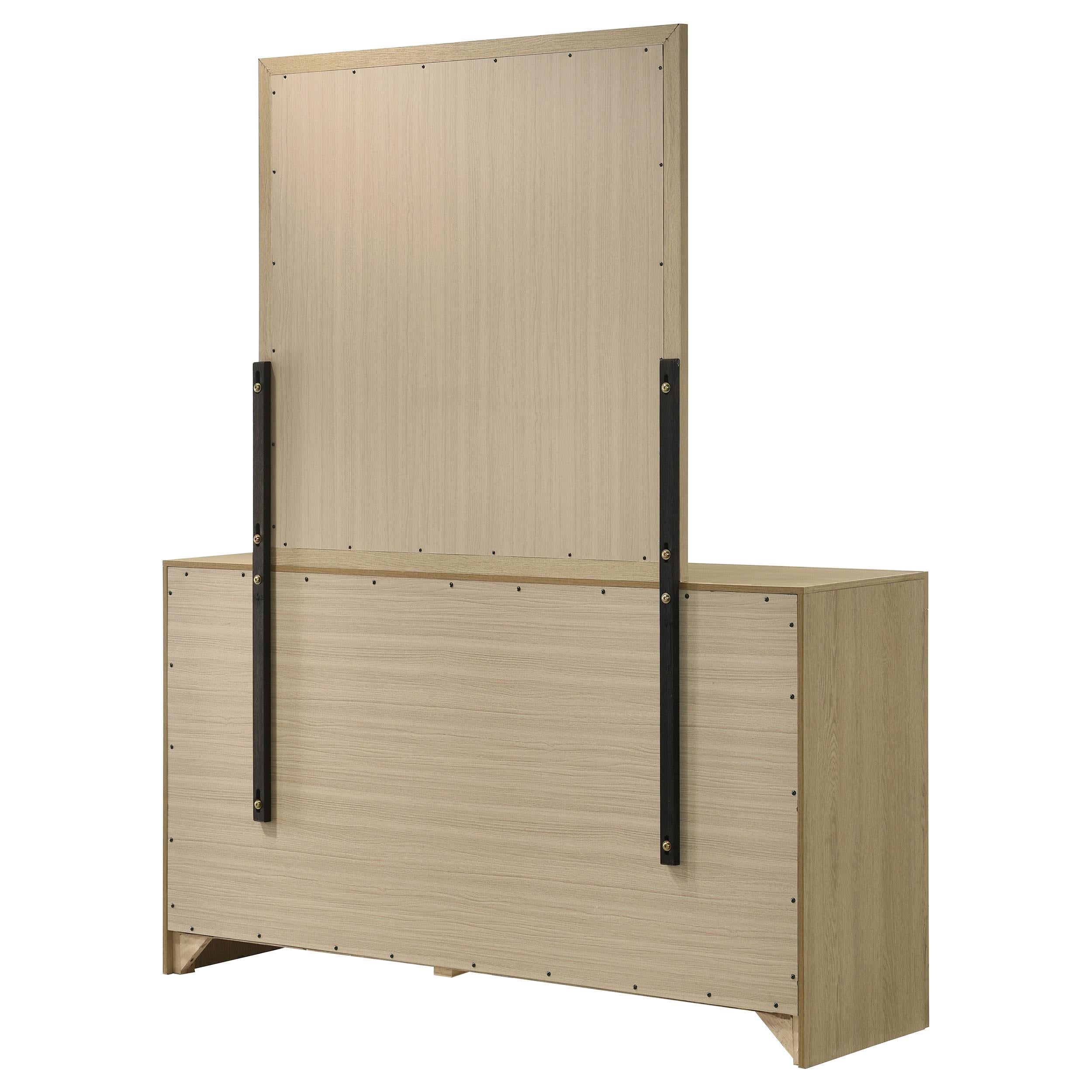  Coaster Furniture Hendricks 222653M 6-drawer Bedroom Dresser and Mirror - Light Oak IMAGE 11