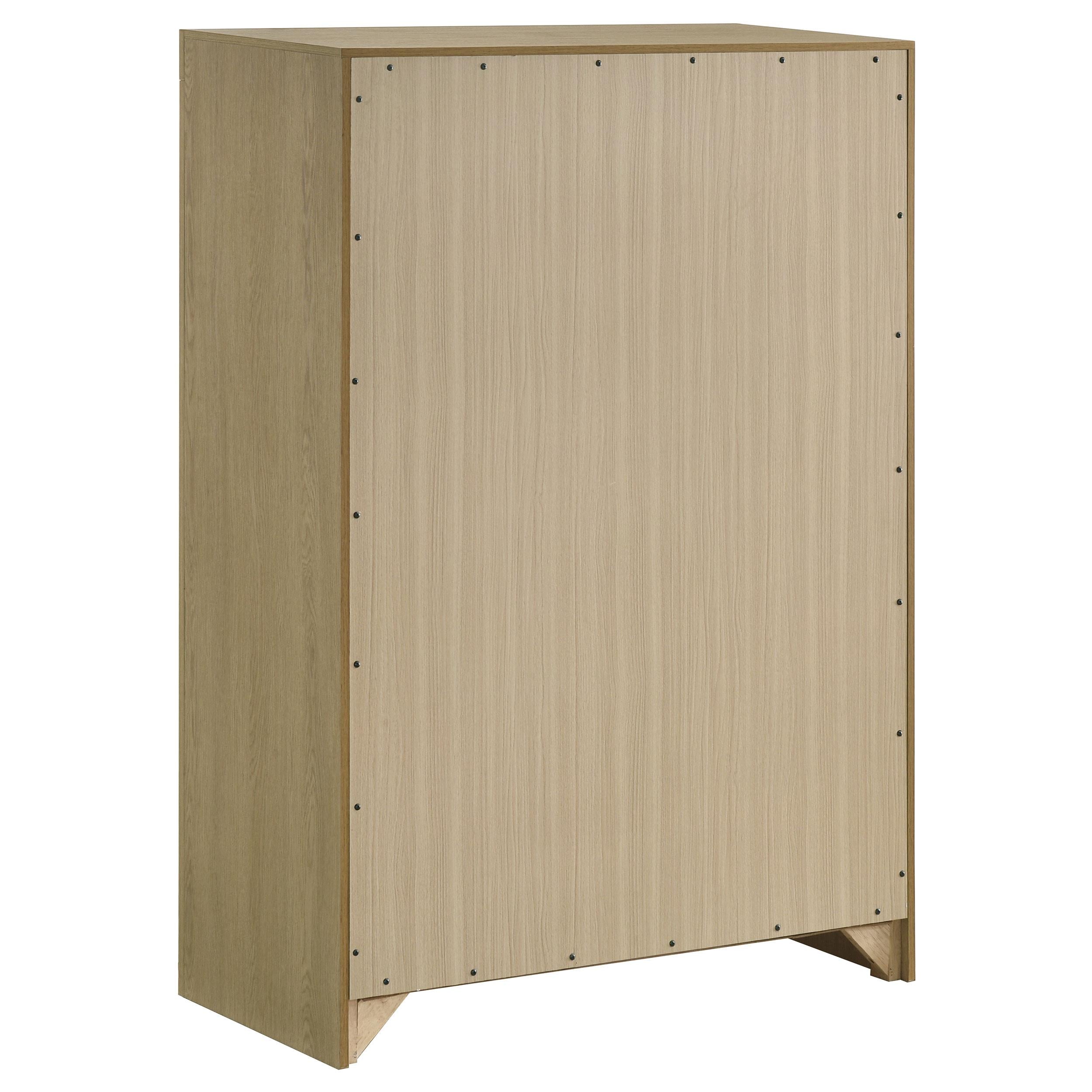  Coaster Furniture Hendricks 222655 5-drawer Bedroom Chest - Light Oak IMAGE 4